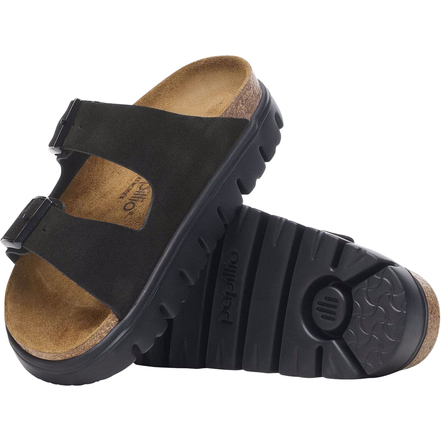 Womens Birkenstock Women's Birkenstock Arizona Chunky Black Suede Black Suede