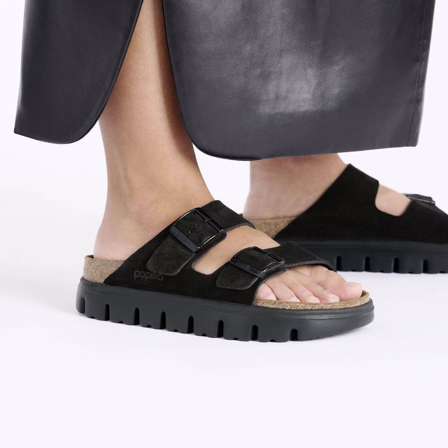 Womens Birkenstock Women's Birkenstock Arizona Chunky Black Suede Black Suede