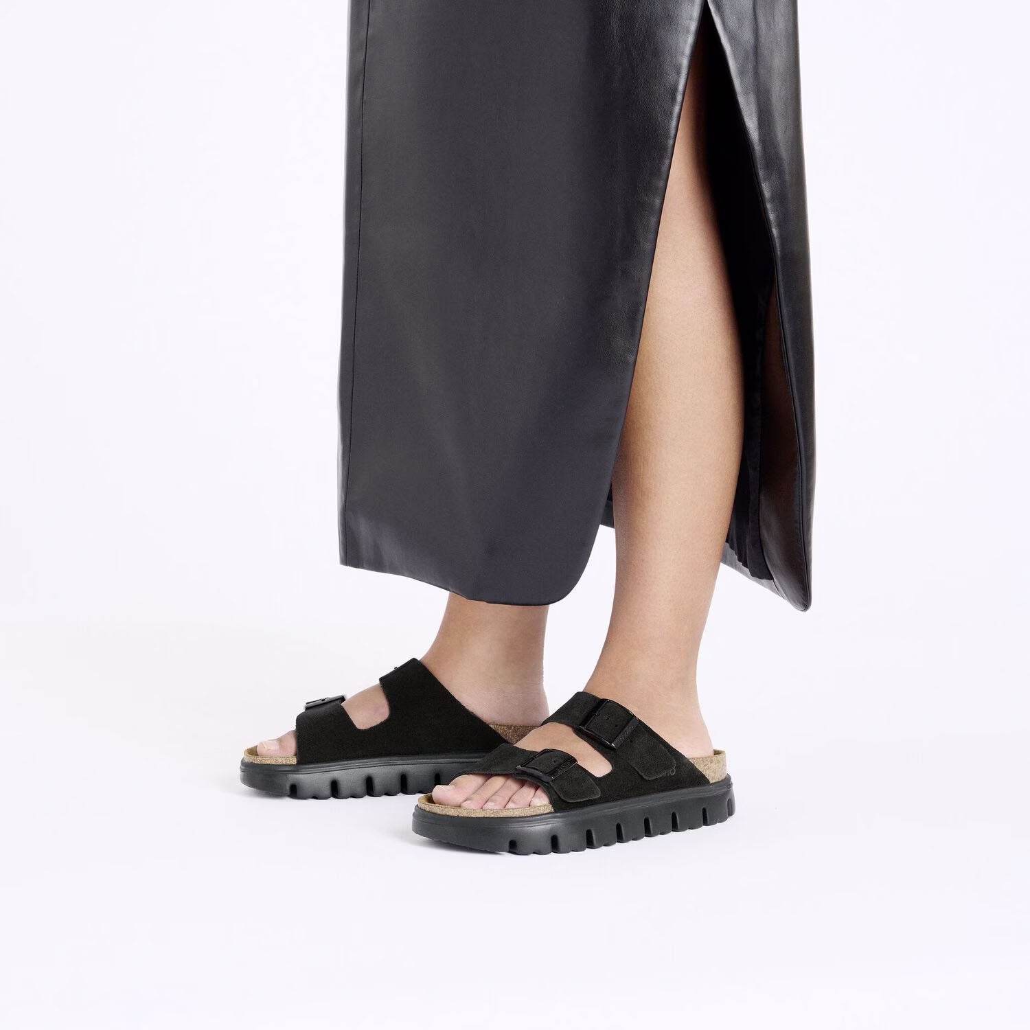 Womens Birkenstock Women's Birkenstock Arizona Chunky Black Suede Black Suede
