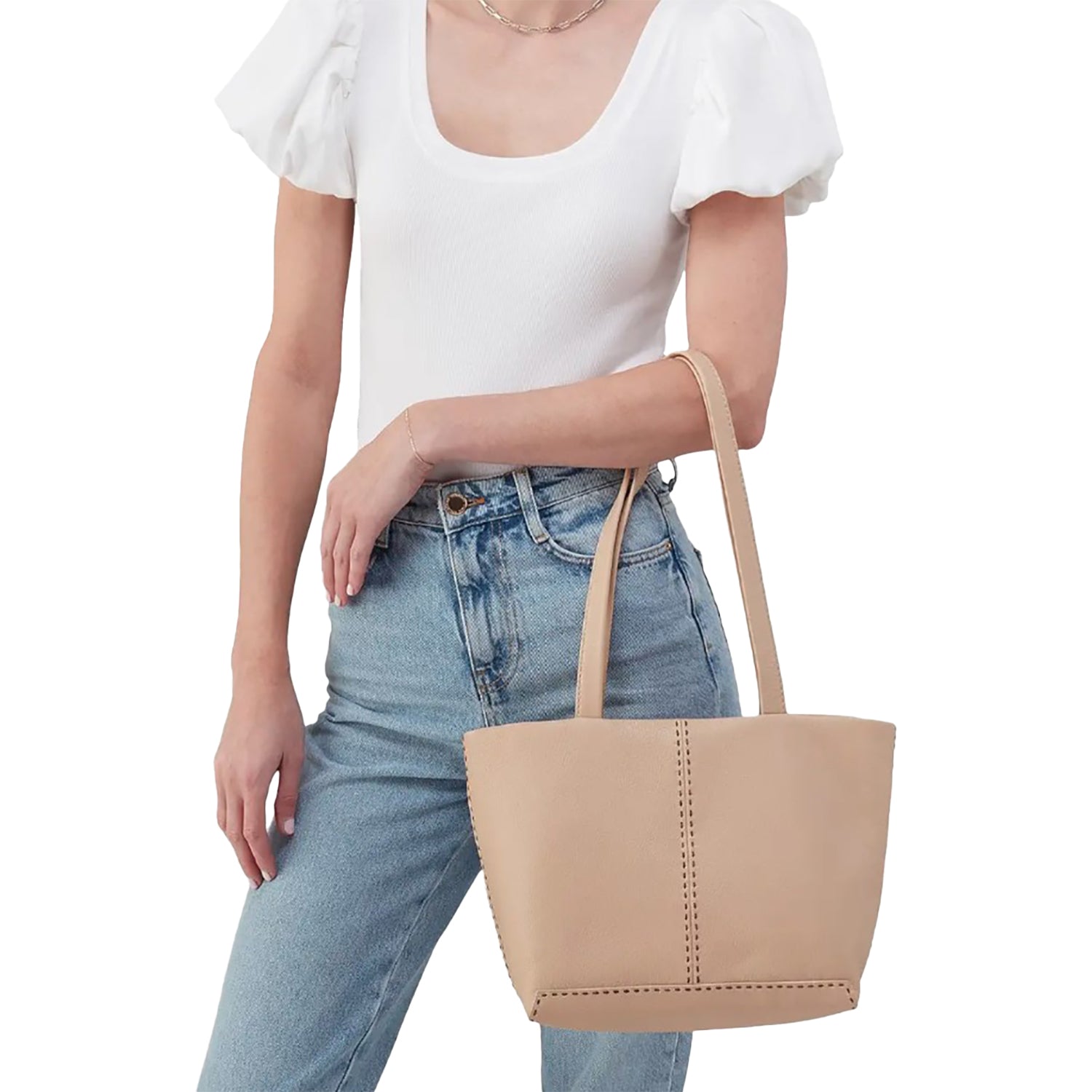 Womens Hobo Hobo International Austin Tote Linen Pebbled Leather Linen Pebbled Leather