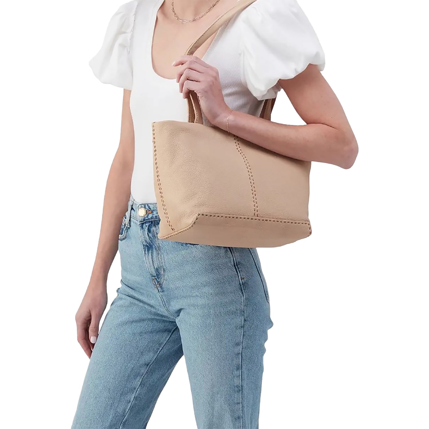 Womens Hobo Hobo International Austin Tote Linen Pebbled Leather Linen Pebbled Leather
