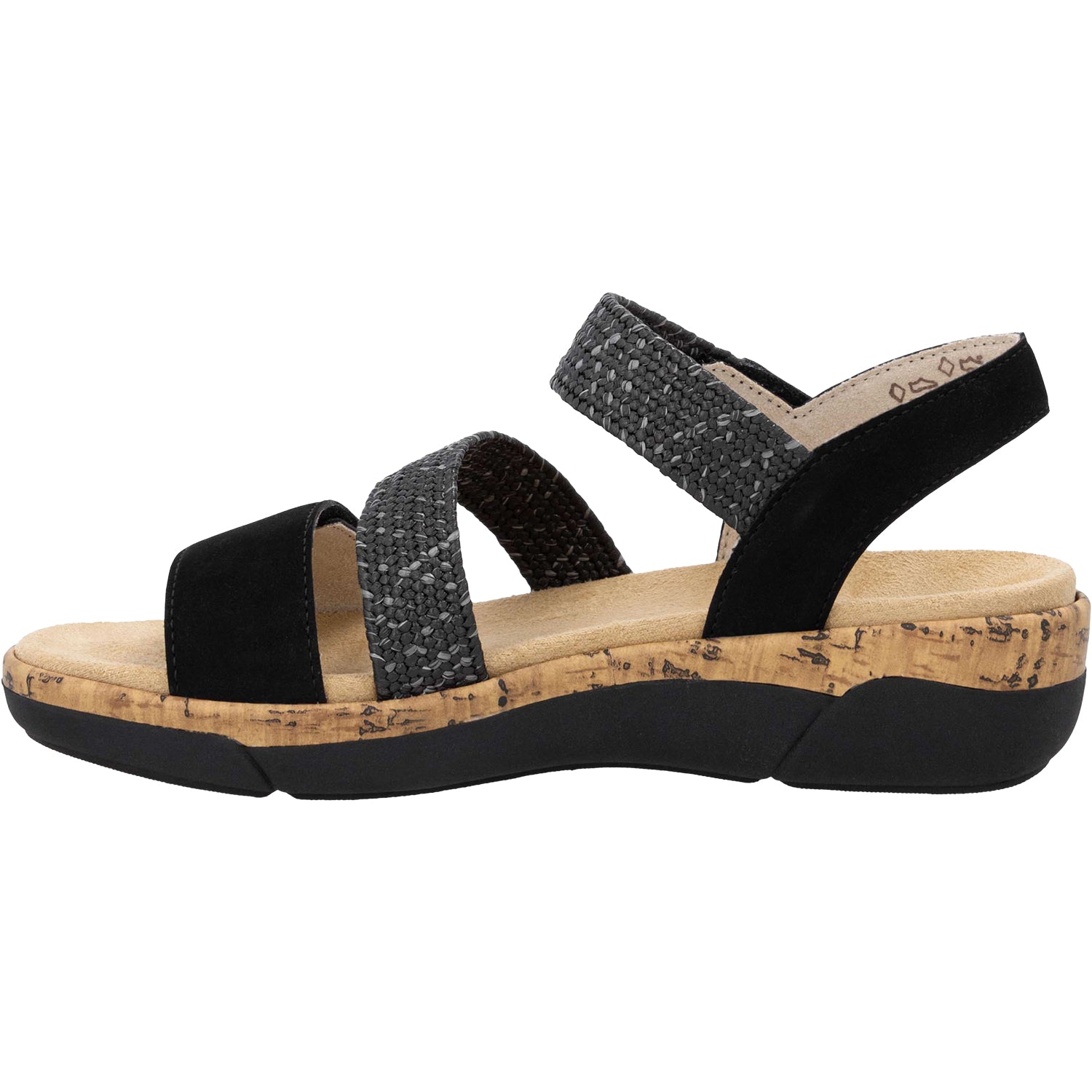Womens Remonte Women's Remonte R6861-02 Black Woven Stretch Black Woven Stretch