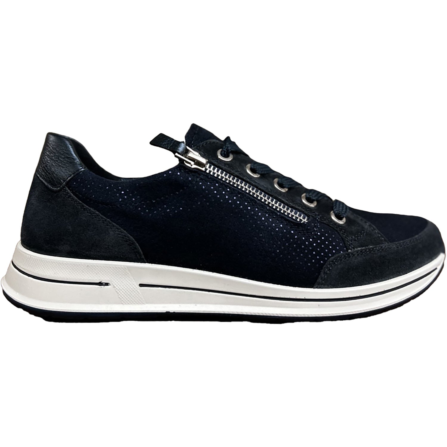Womens Ara shoes Women's Ara Oleanna Midnight Blue Puntikid Suede Midnight Blue Puntikid Suede