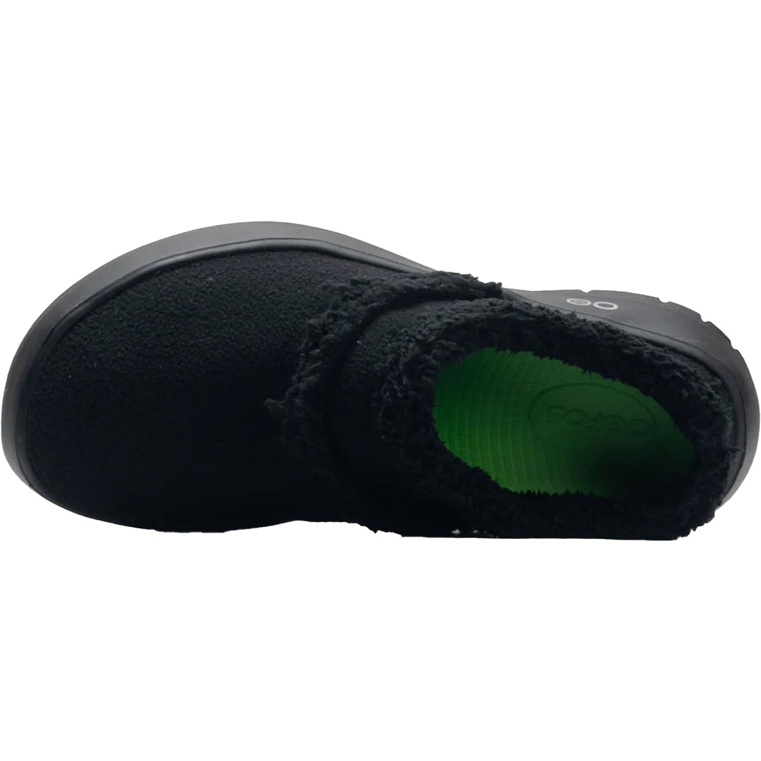Womens Oofos Women's OOFOS OOcoozie Mule Black Vegan Sherpa Black Vegan Sherpa