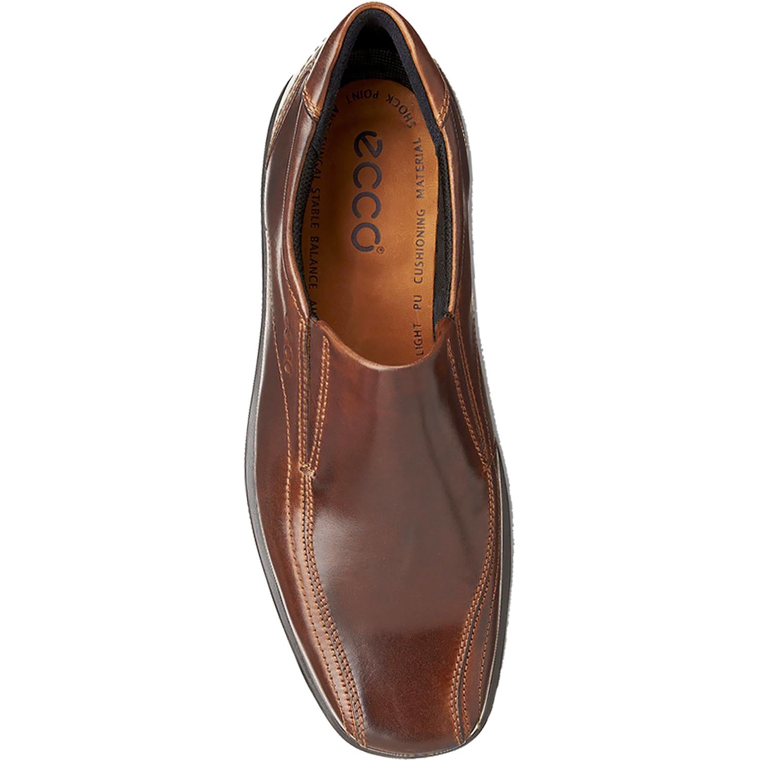 Mens Ecco Men's Ecco Helsinki Bike Toe Slip-On Cocoa Brown Leather Cocoa Brown Leather