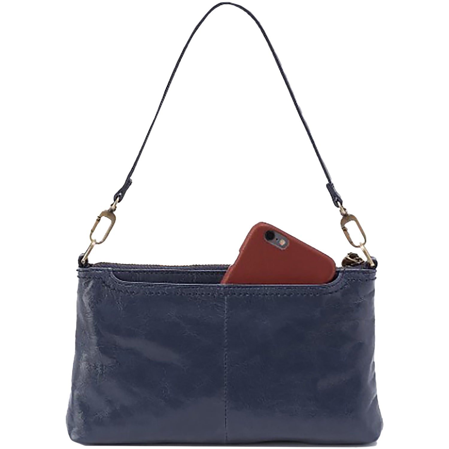 Womens Hobo Hobo International Darcy Blue Stone Polished Leather Blue Stone
