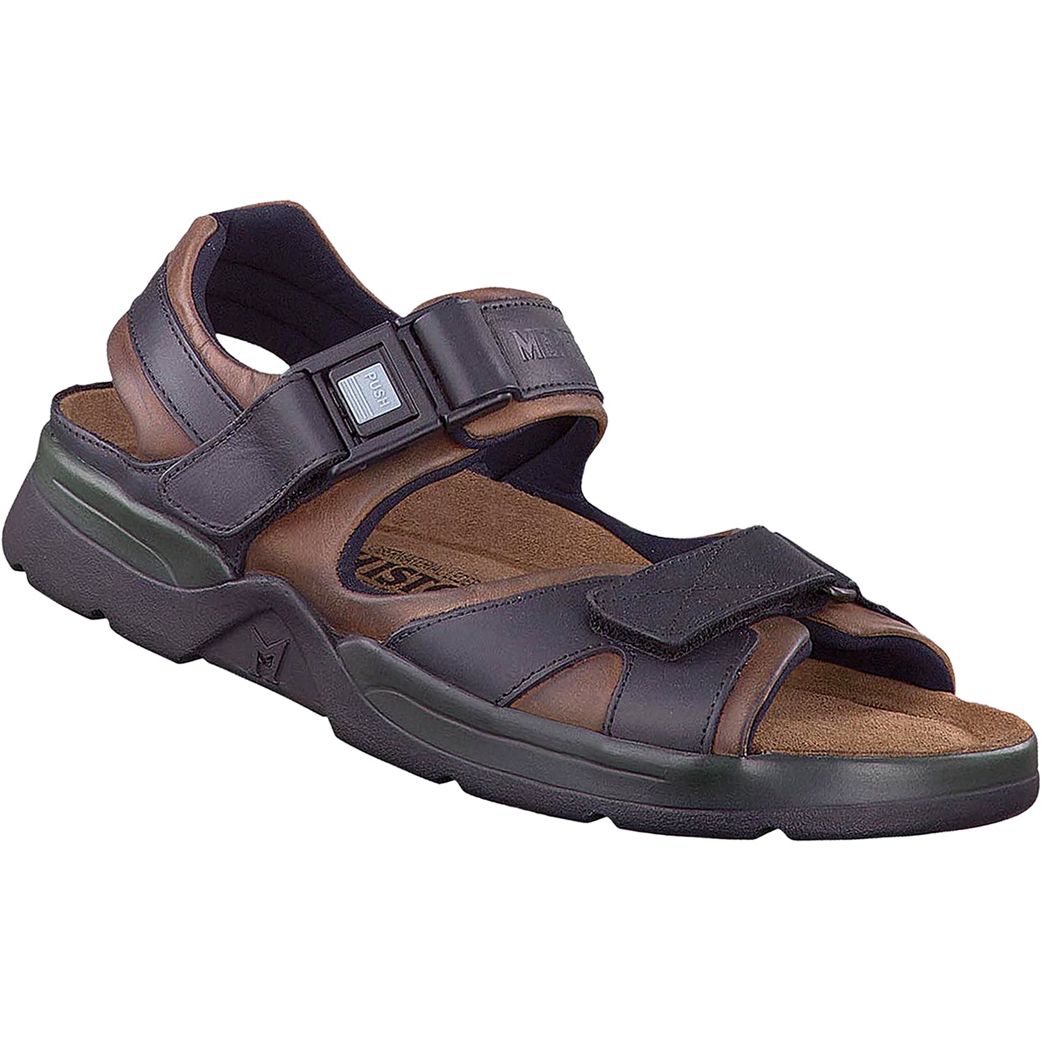 Mens Mephisto Men's Mephisto Shark Brown/Black Leather Brown/Black Leather