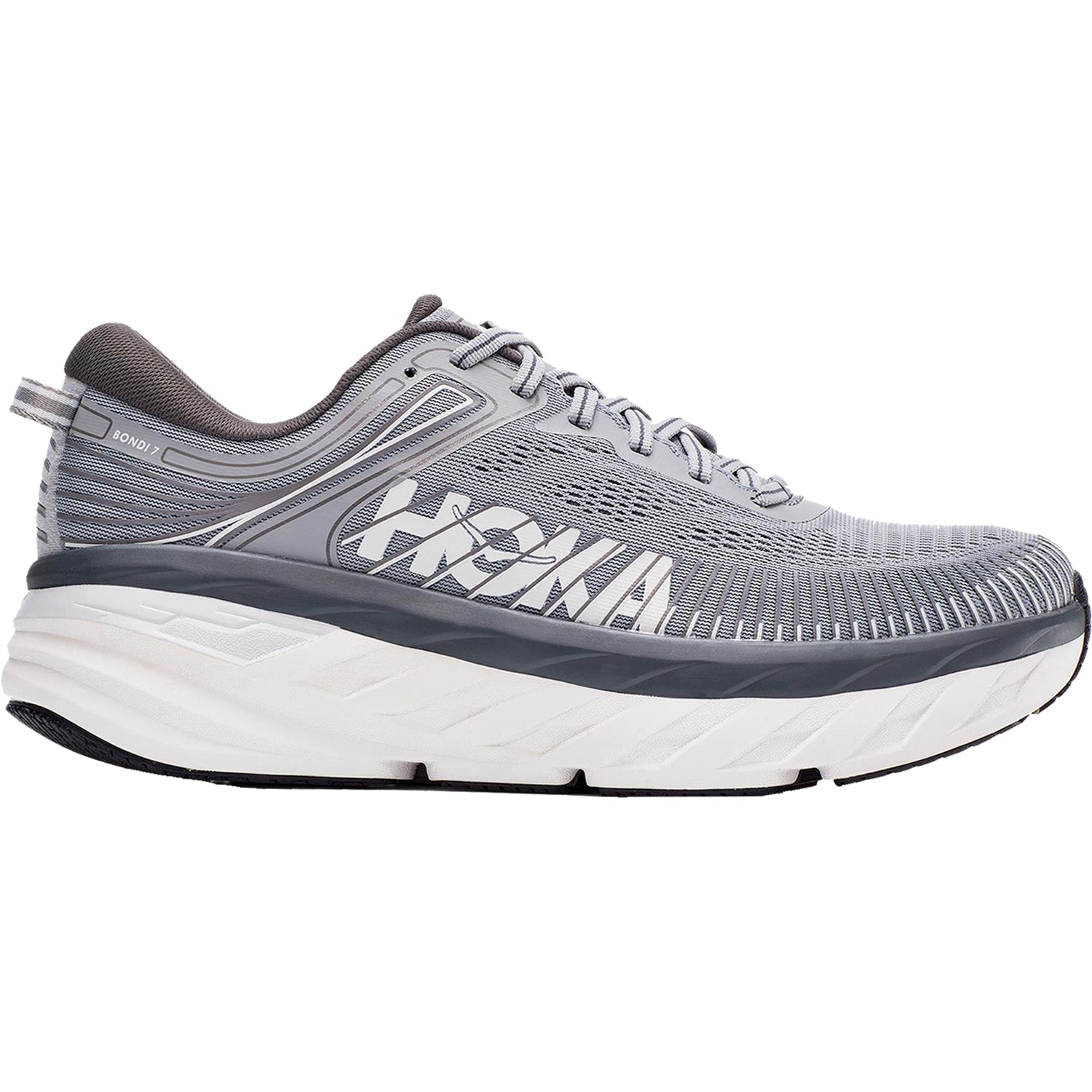 Mens Hoka one one Men's Hoka One One Bondi 7 Wild Dove/Dark Shadow Mesh Wild Dove/Dark Shadow Mesh