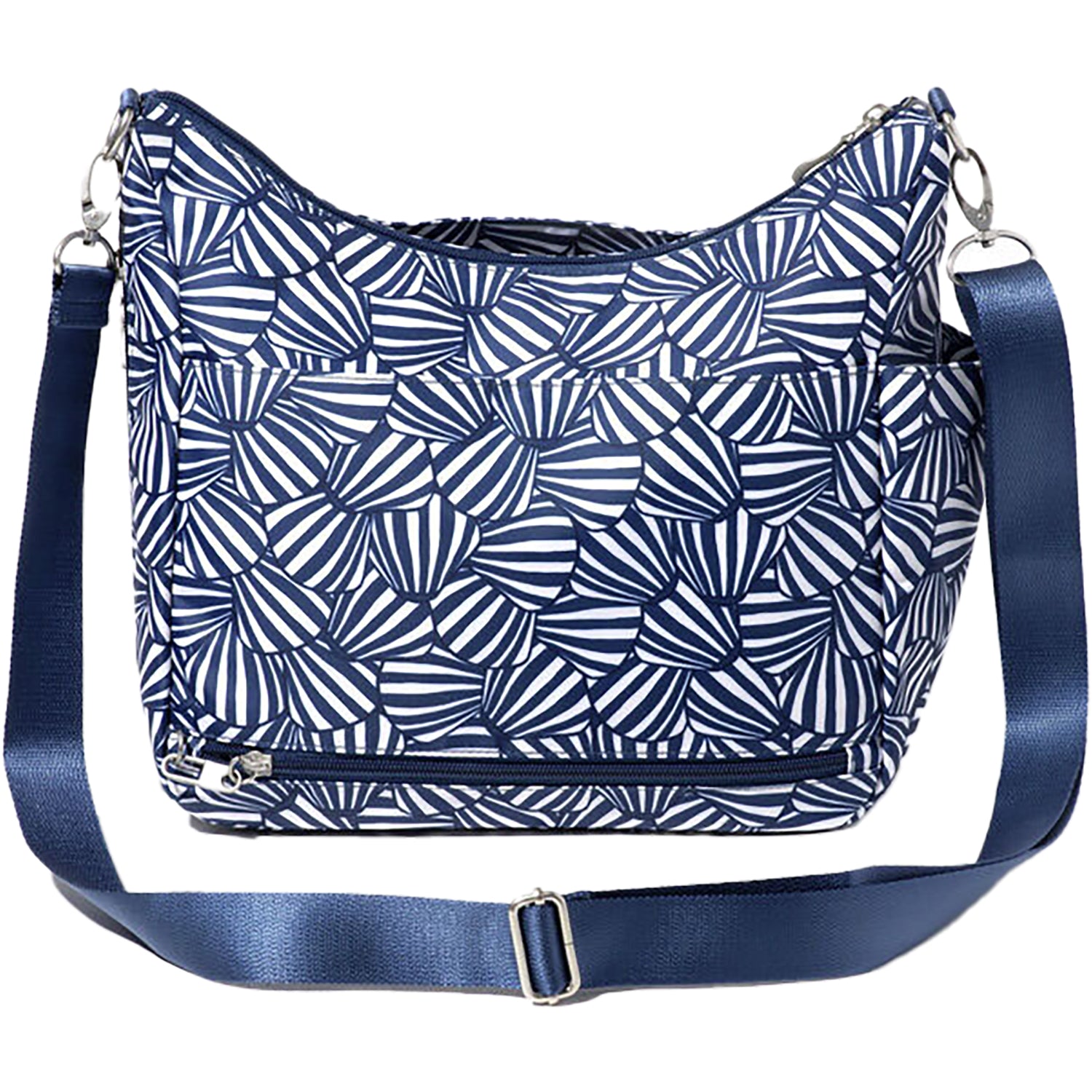 Womens Baggallini Baggallini Modern Everywhere Hobo Navy Shell Nylon Navy Shell Nylon