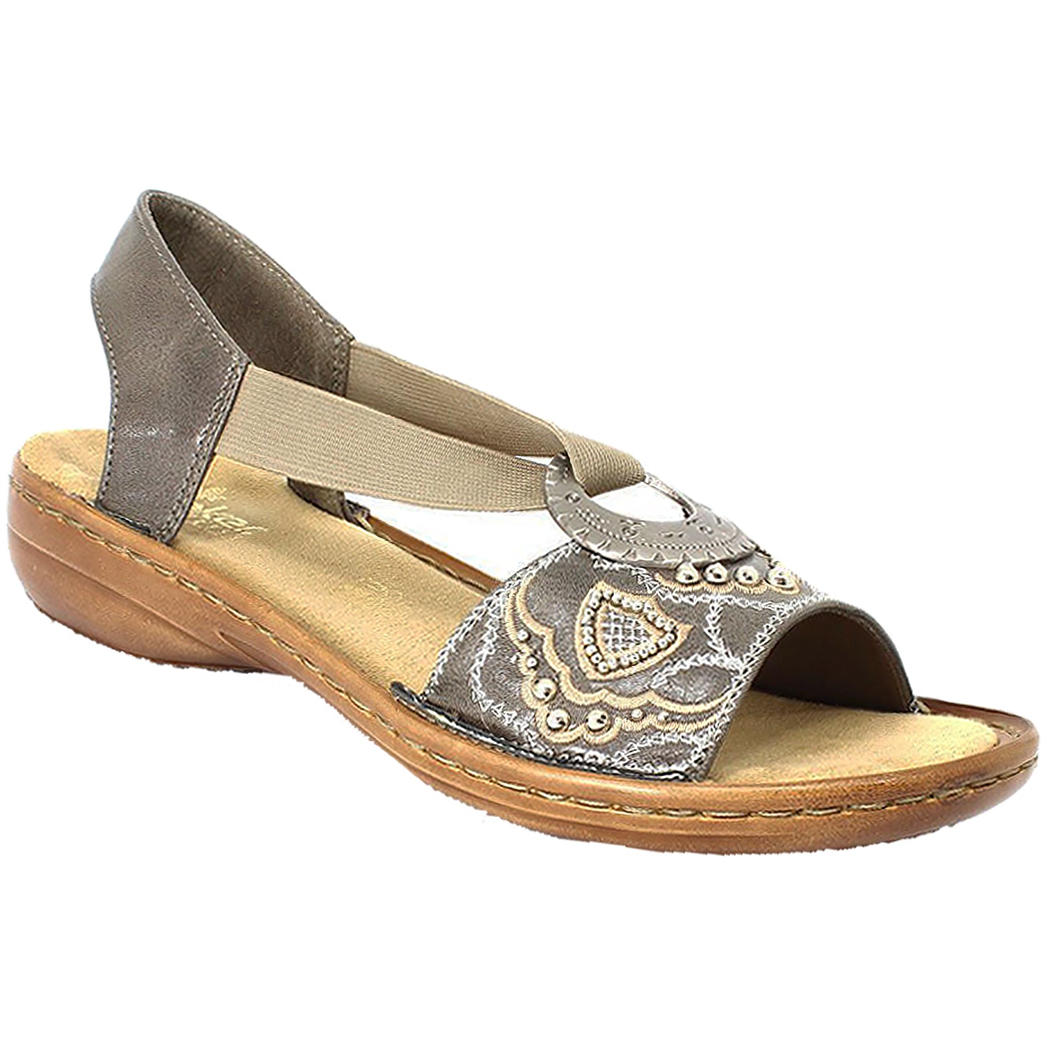 Womens Rieker Women's Rieker Regina B9 Smoke Leather Smoke Leather