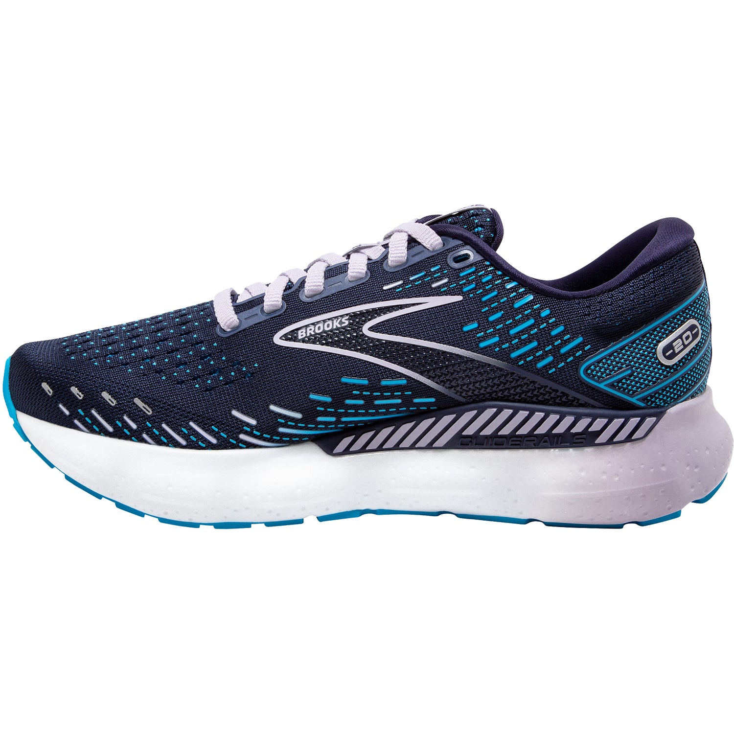 Womens Brooks Women's Brooks Glycerin GTS 20 Peacoat/Ocean/Pastel Lilac Mesh Peacoat/Ocean/Pastel Lilac Mesh
