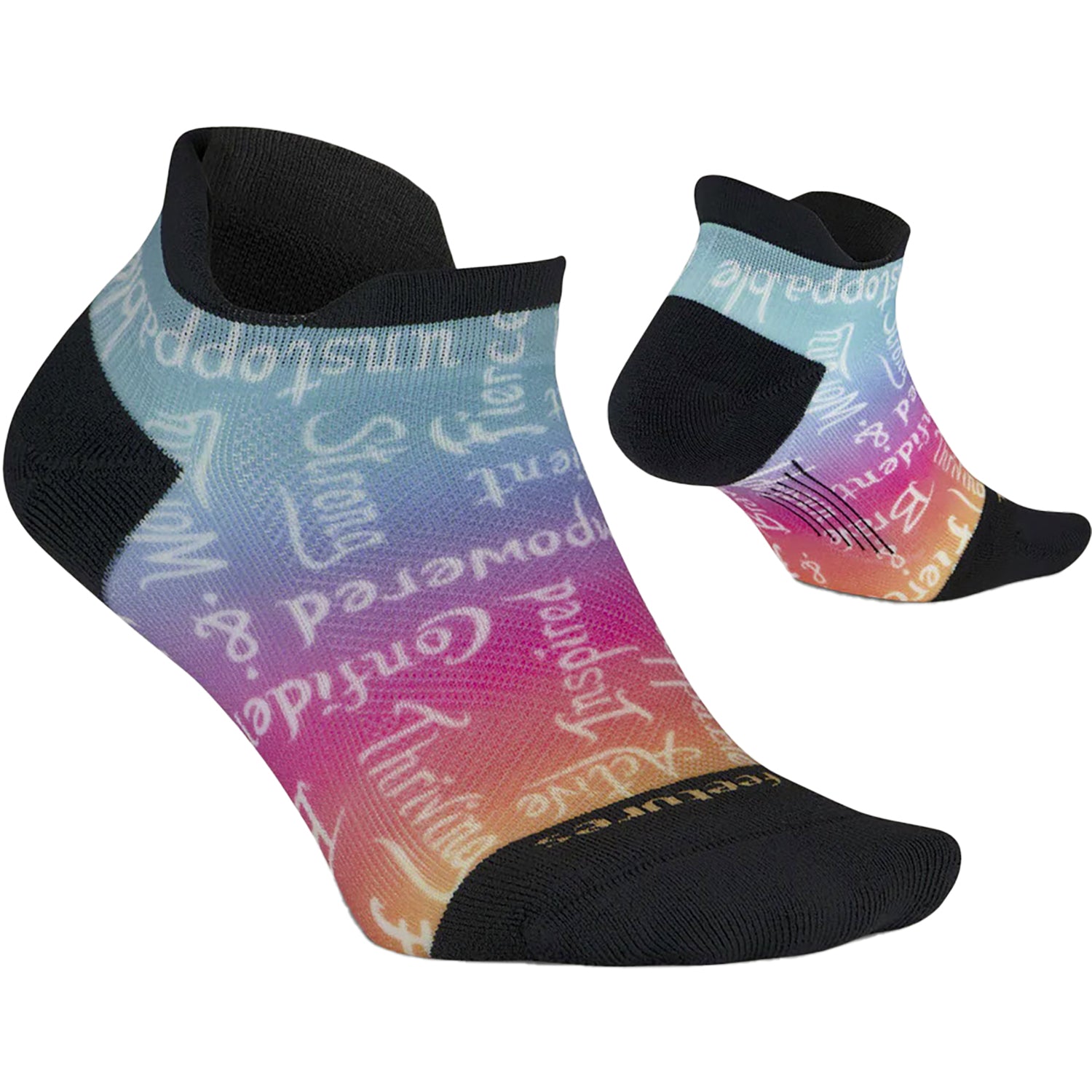 Unisex Feetures Unisex Feetures Elite Light Cushion No Show Tab Socks Unstoppable Multi