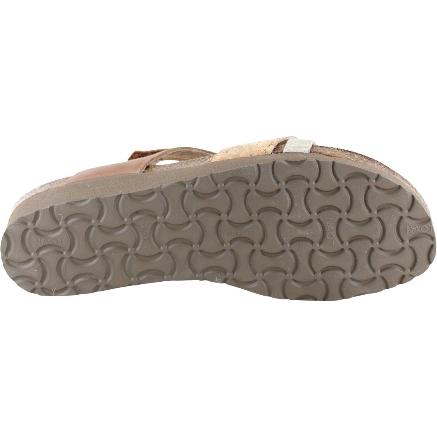 Womens Naot Women's Naot Sophia Latte Brown/Cork Lthr/Radiant Gold Leather Latte Brown/Cork Lthr/Radiant Gold Leather