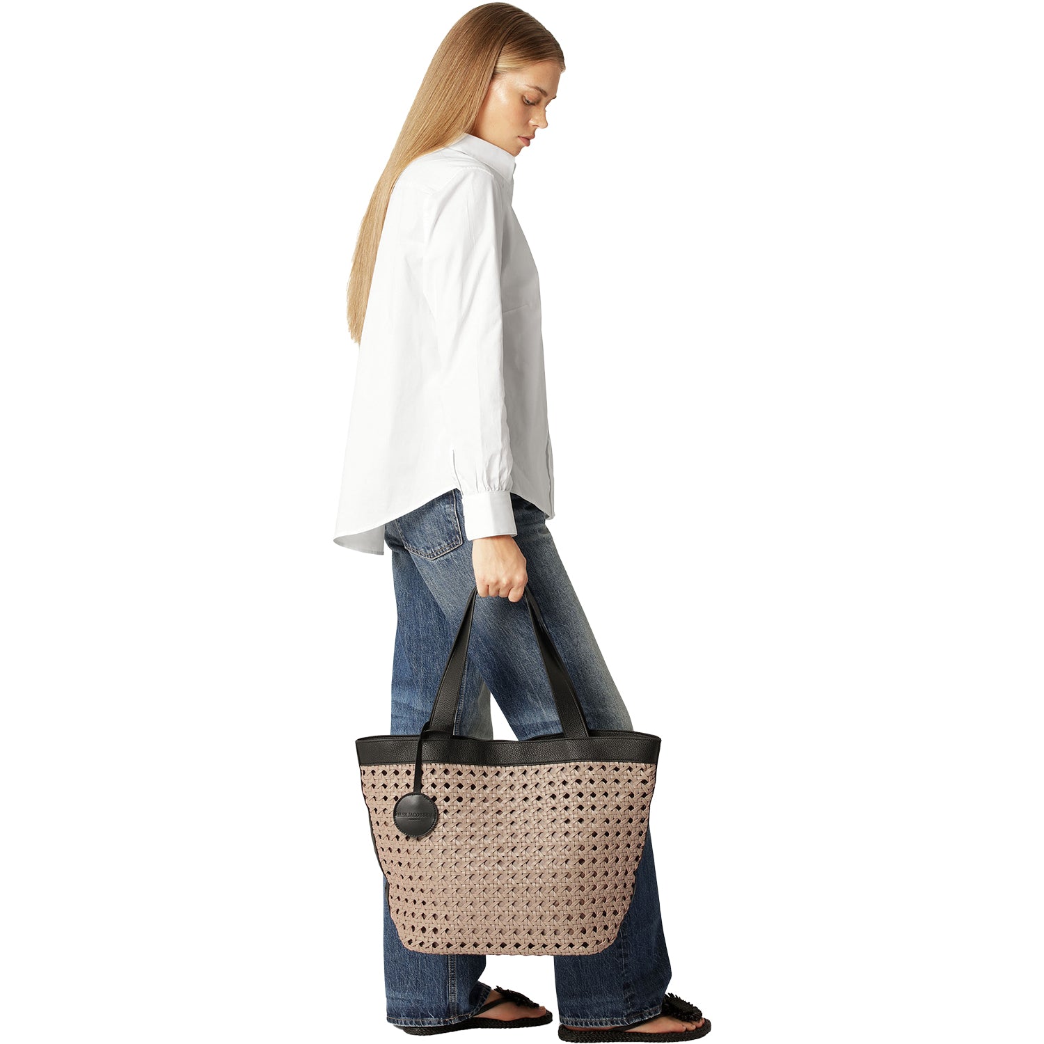 Womens Ilse jacobsen Women's Ilse Jacobsen Braid 02 Sandpile/Black Synthetic Sandpile/Black Synthetic