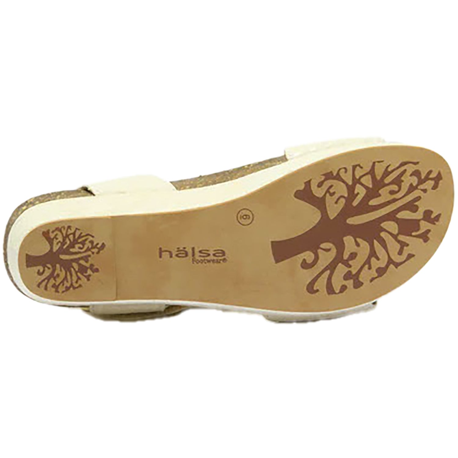 Womens Halsa Women's Halsa Giselle Ivory/Metallic Flower Leather Ivory/Metallic Flower Leather
