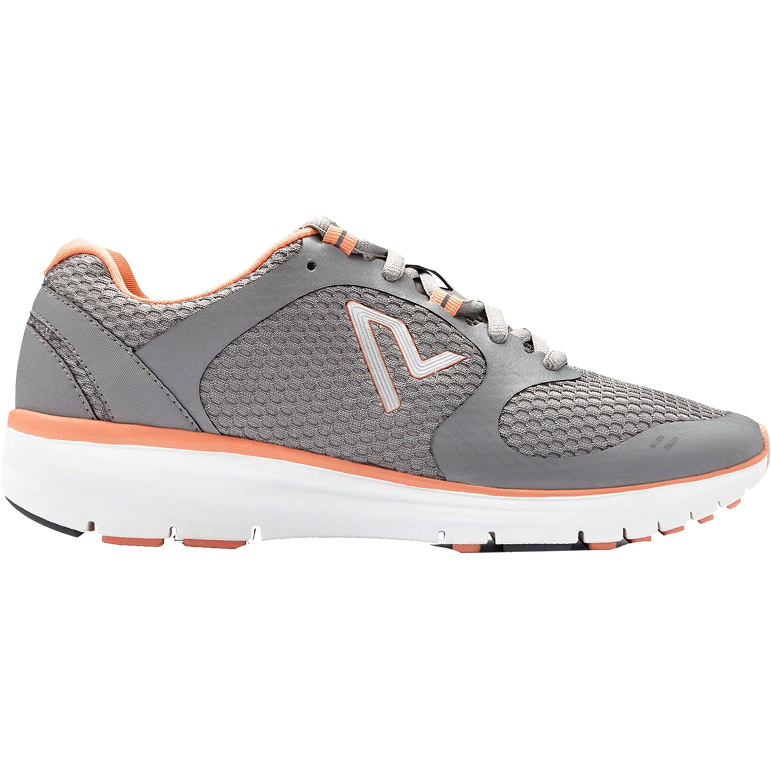 Womens Vionic Women's Vionic Elation 1.0 Grey/Coral Synthetic Mesh Grey/Coral Synthetic Mesh