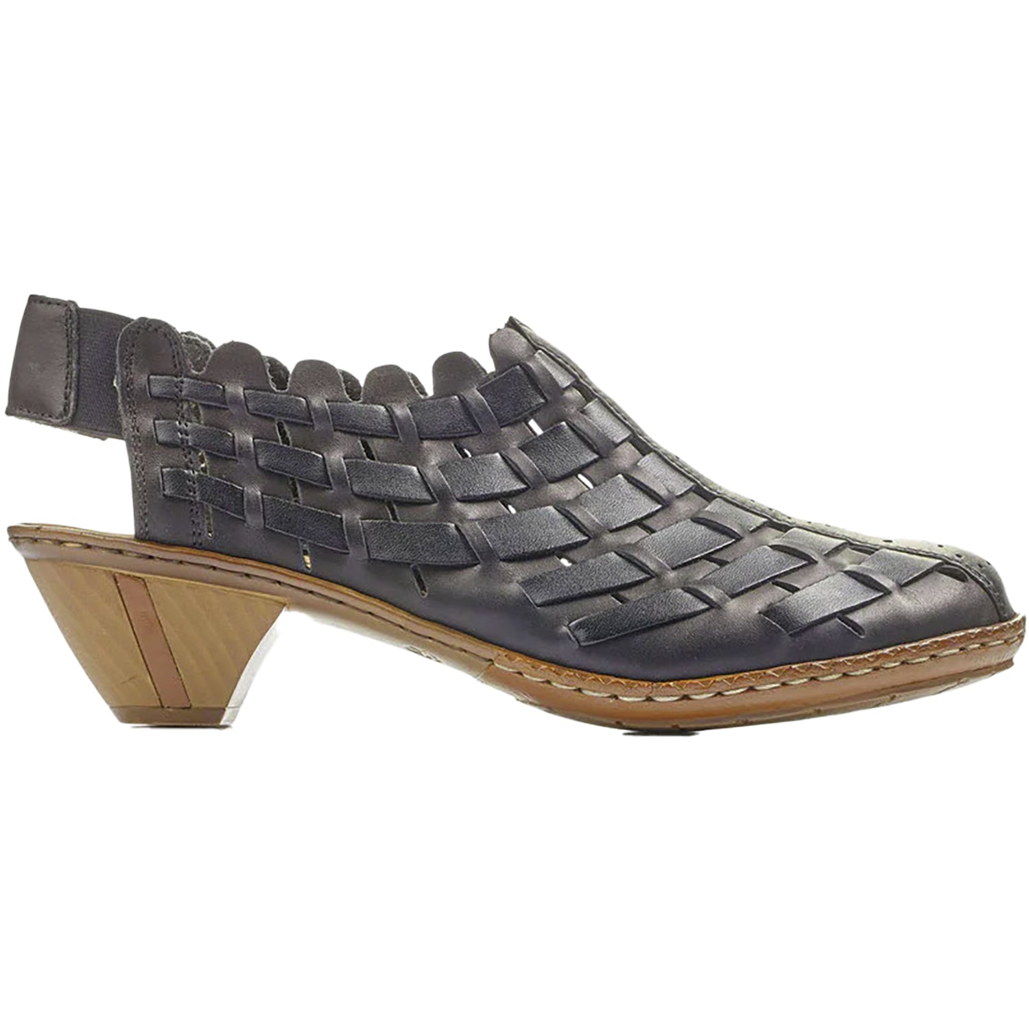 Womens Rieker Women's Rieker 46778-01 Sina 78 Black Leather Black Leather