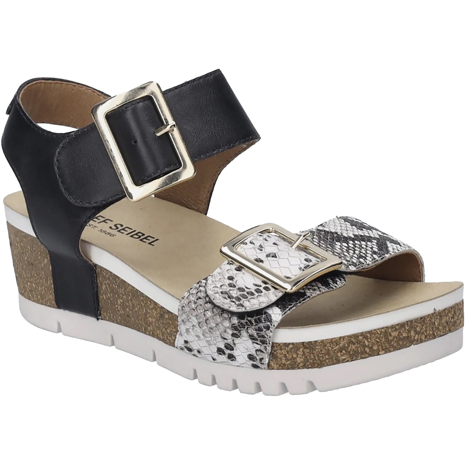 Womens Josef seibel Women's Josef Seibel Quinn 02 Black Snake Black Snake