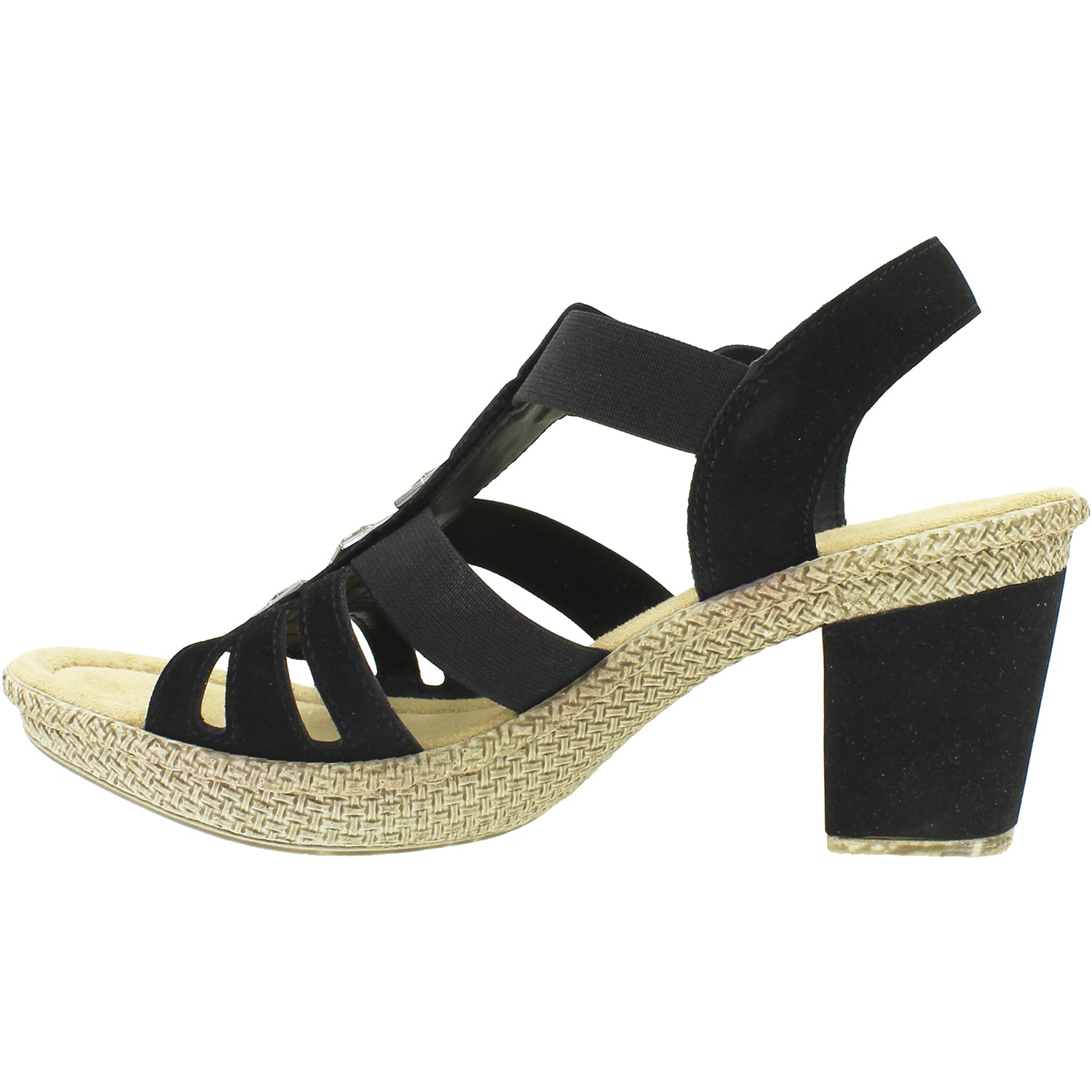 Womens Rieker Women's Rieker 66560-00 Rabea 60 Black Synthetic Black Synthetic