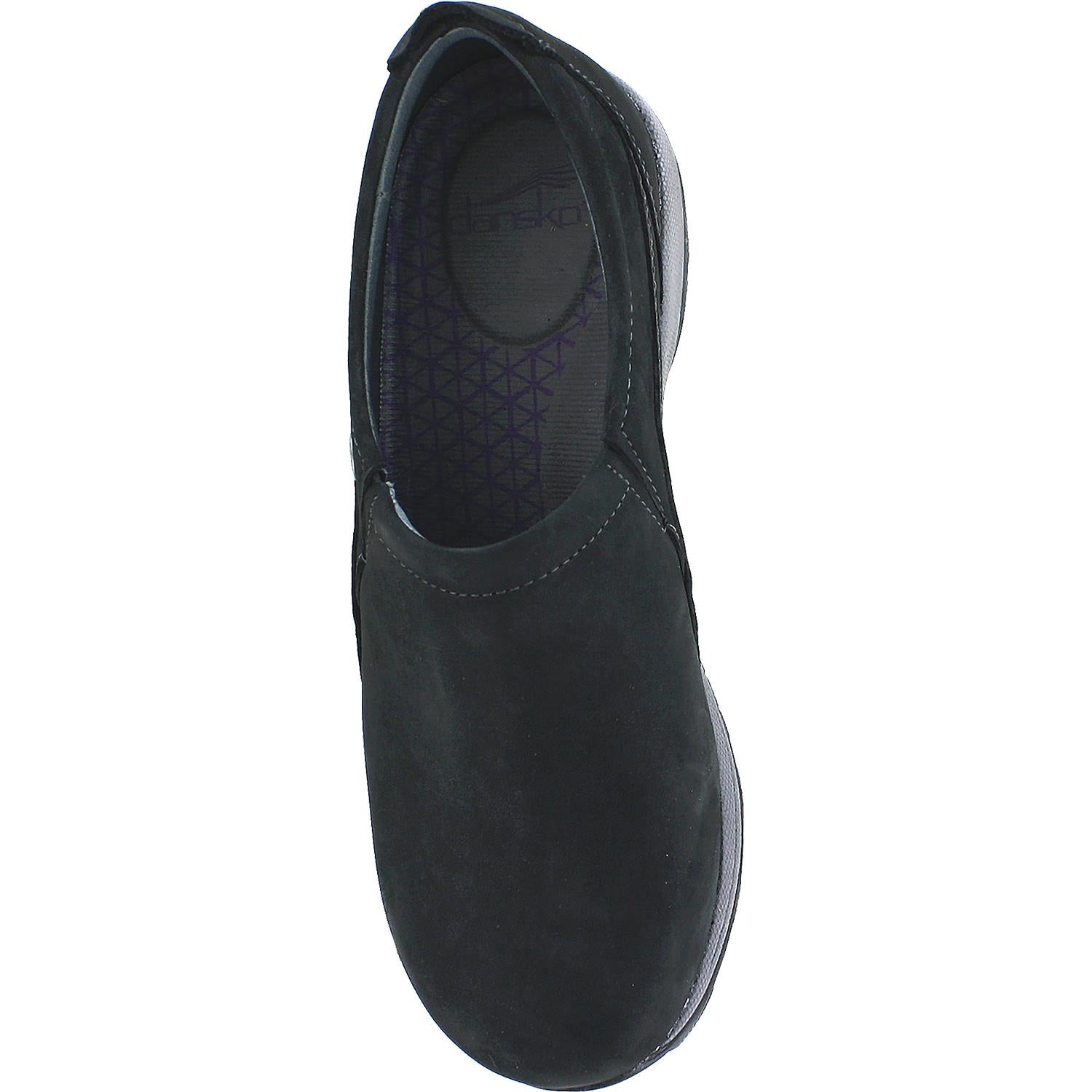 Womens Dansko Women's Dansko Patti Black Milled Nubuck Black Milled Nubuck