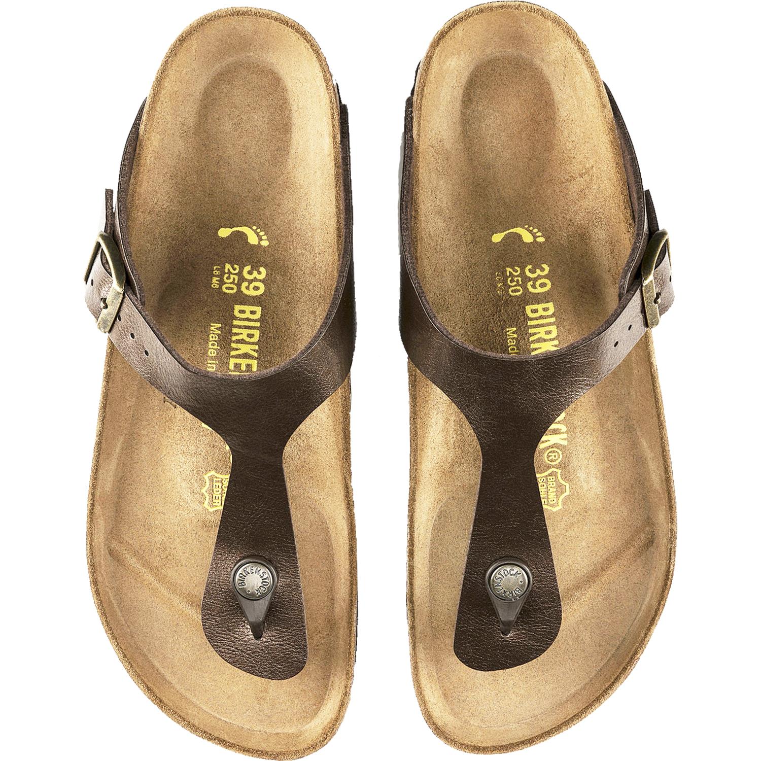 Womens Birkenstock Women's Birkenstock Gizeh Toffee Birko-Flor Toffee Birko-Flor
