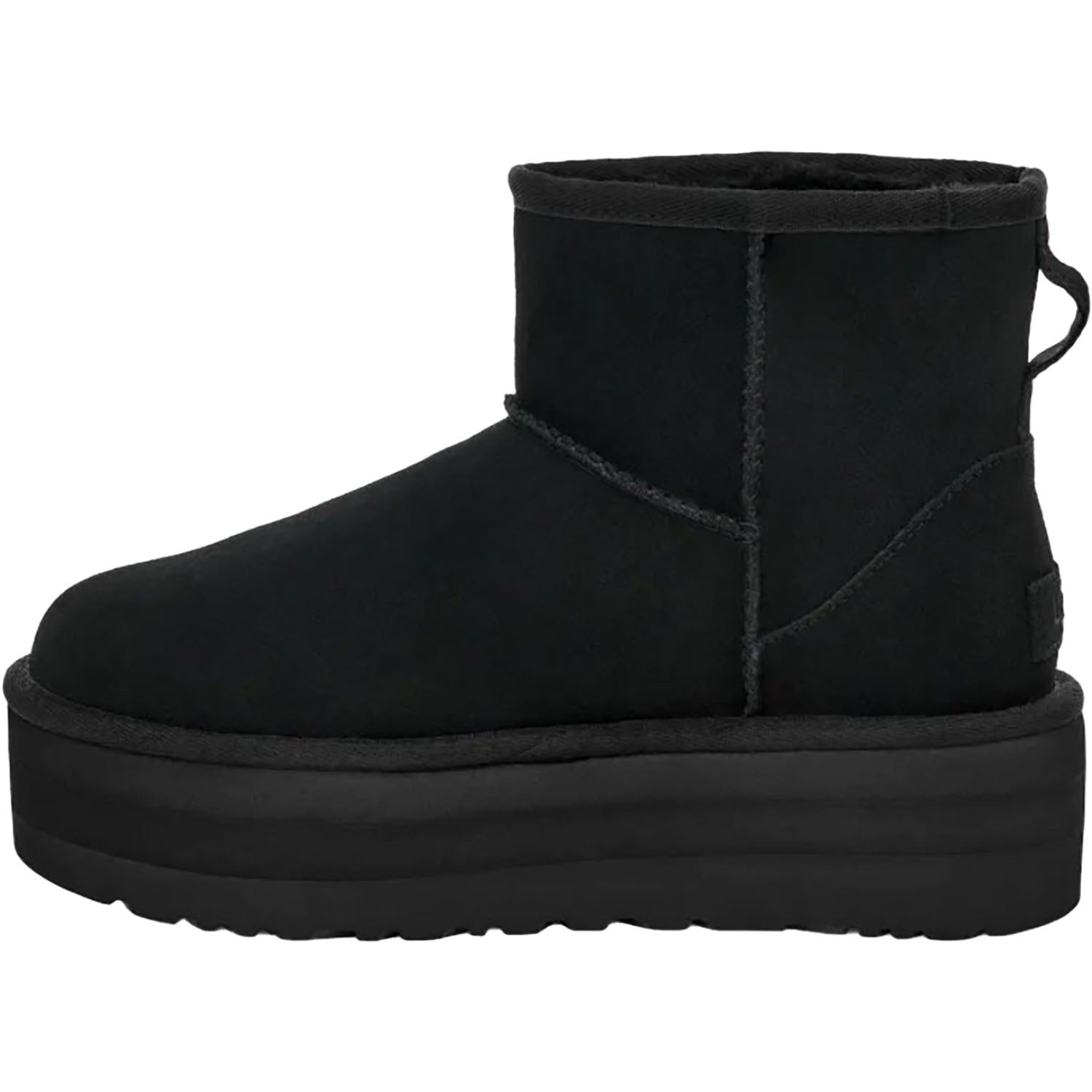 Womens Ugg Women's UGG Classic Mini Platform Black Suede Black Suede