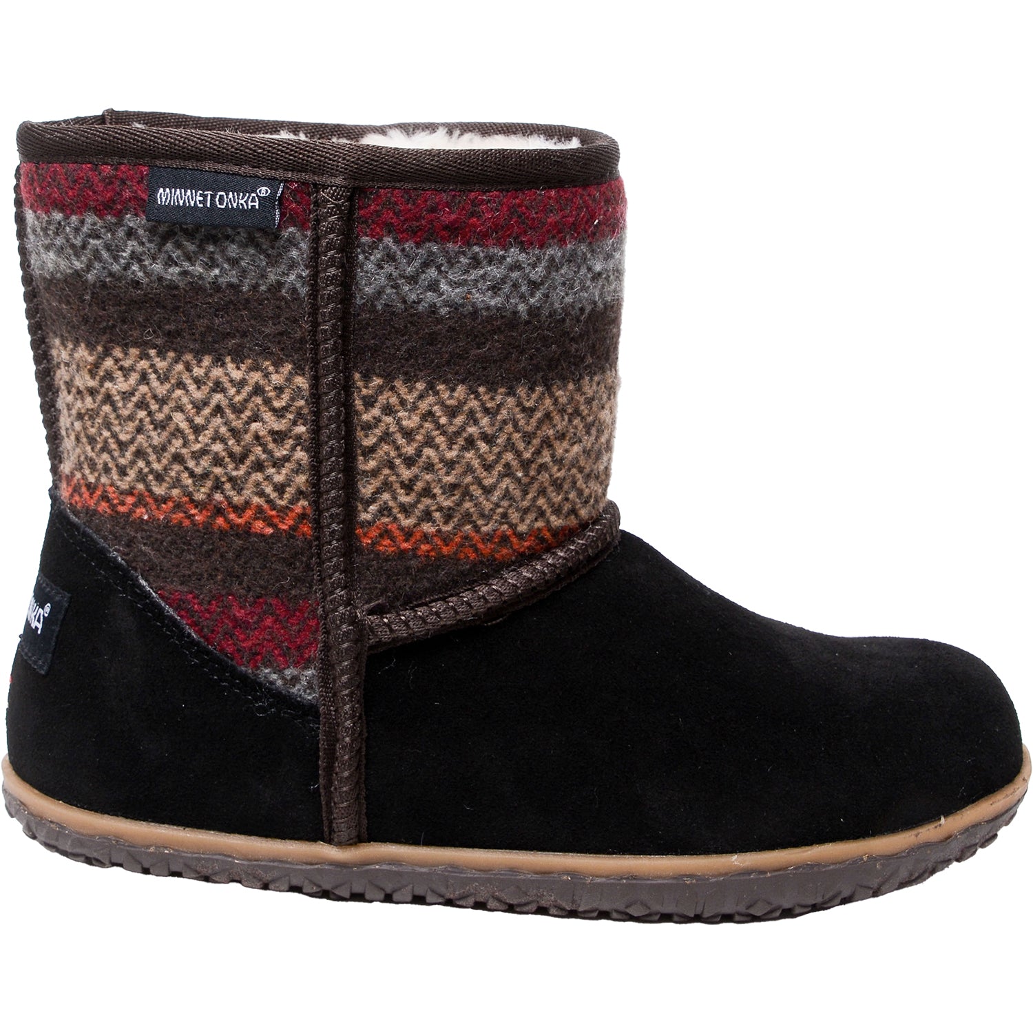 Womens Minnetonka Women's Minnetonka Tali Black Multi Suede Black Multi Suede