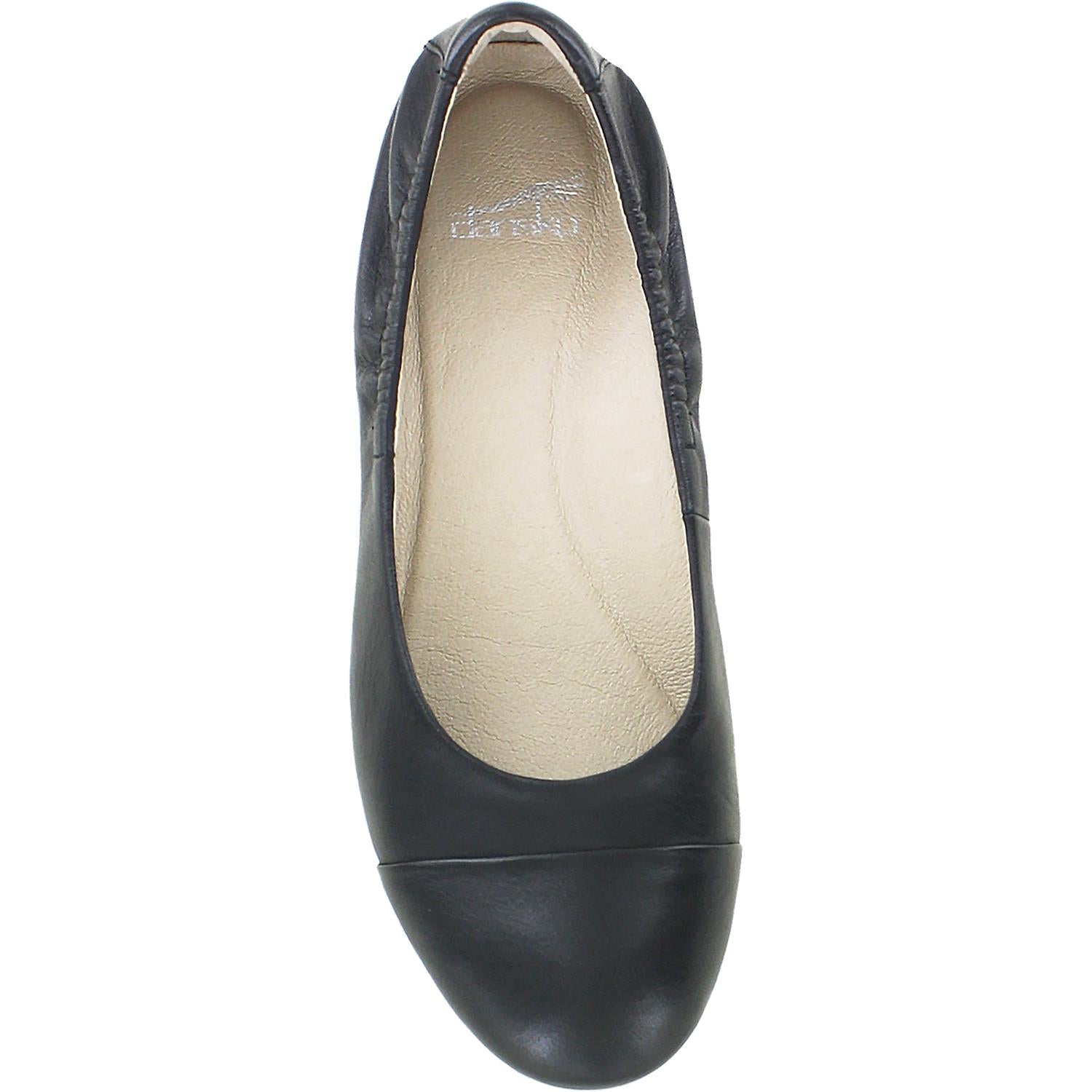Womens Dansko Women's Dansko Lisanne Black Milled Nappa Leather Black Milled Nappa Leather