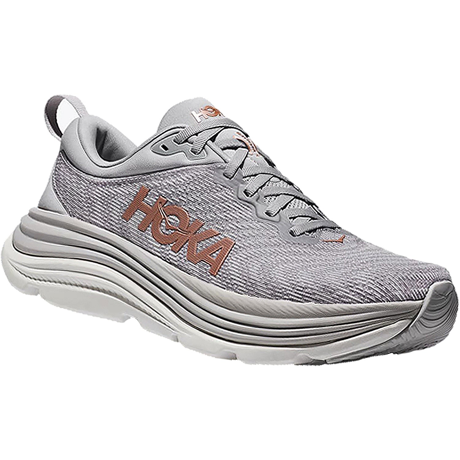 Womens Hoka one one Women's Hoka Gaviota 5 Harbor Mist/Rose Gold Mesh Harbor Mist/Rose Gold Mesh