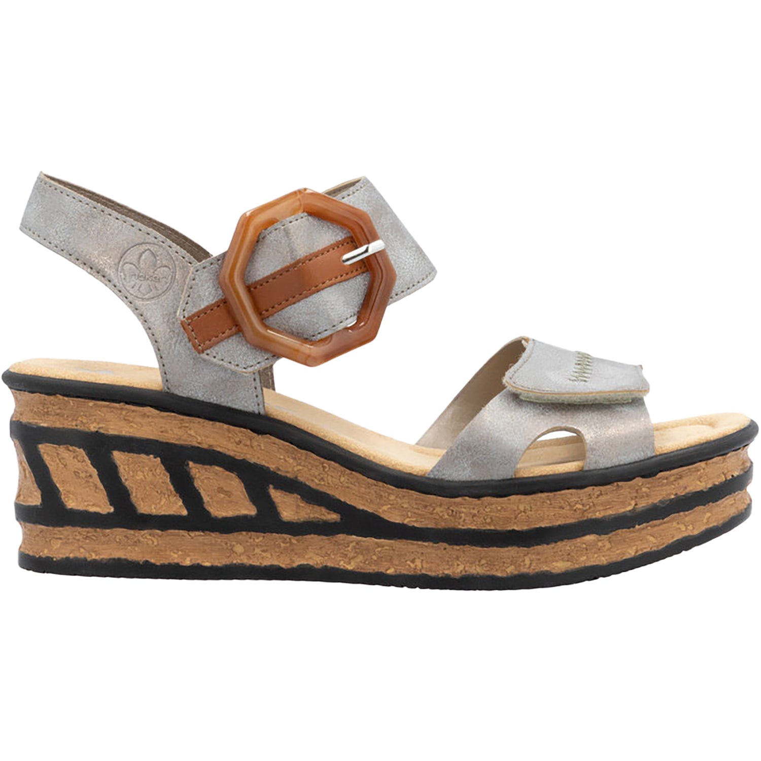 Womens Rieker Women's Rieker 68176-40 Grey/Cayenne Synthetic Grey/Cayenne Synthetic