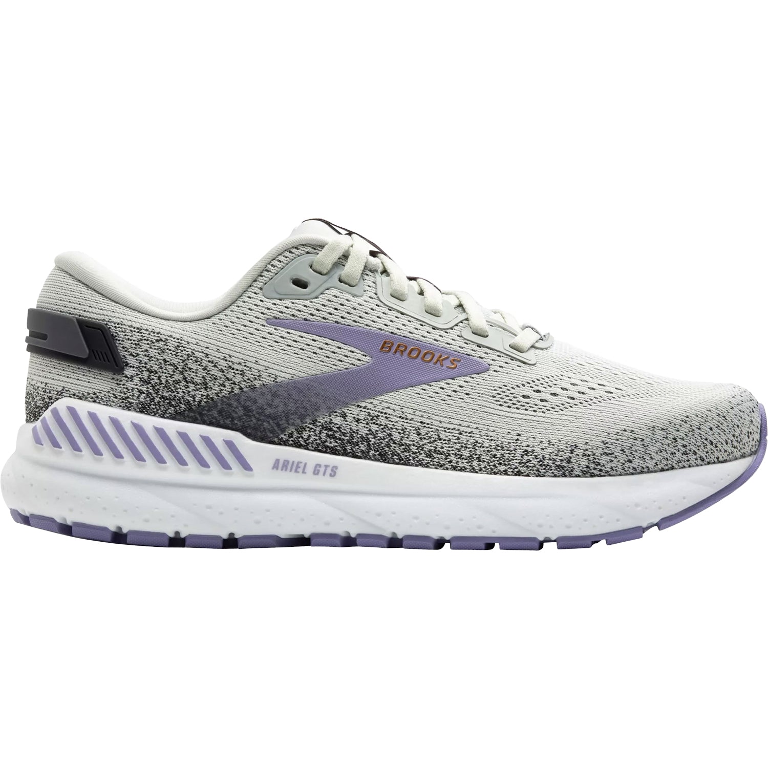 Womens Brooks Women's Brooks Ariel GTS 24 Mercury/Ebony/Sweet Lavender Mesh Mercury/Ebony/Sweet Lavender Mesh