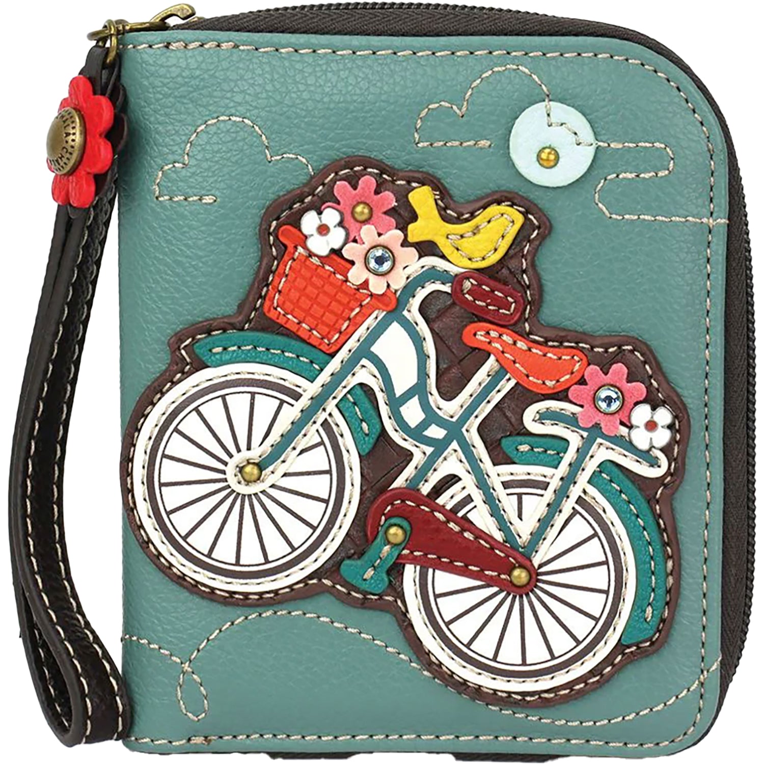Unisex Chala Chala Zip-Around Wallet Bike Teal Bike Teal