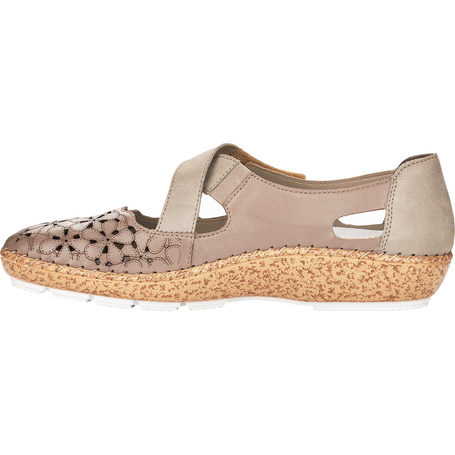 Womens Rieker Women's Rieker 44856-64 Cindy 56 Seal/Altgold Leather Seal/Altgold Leather