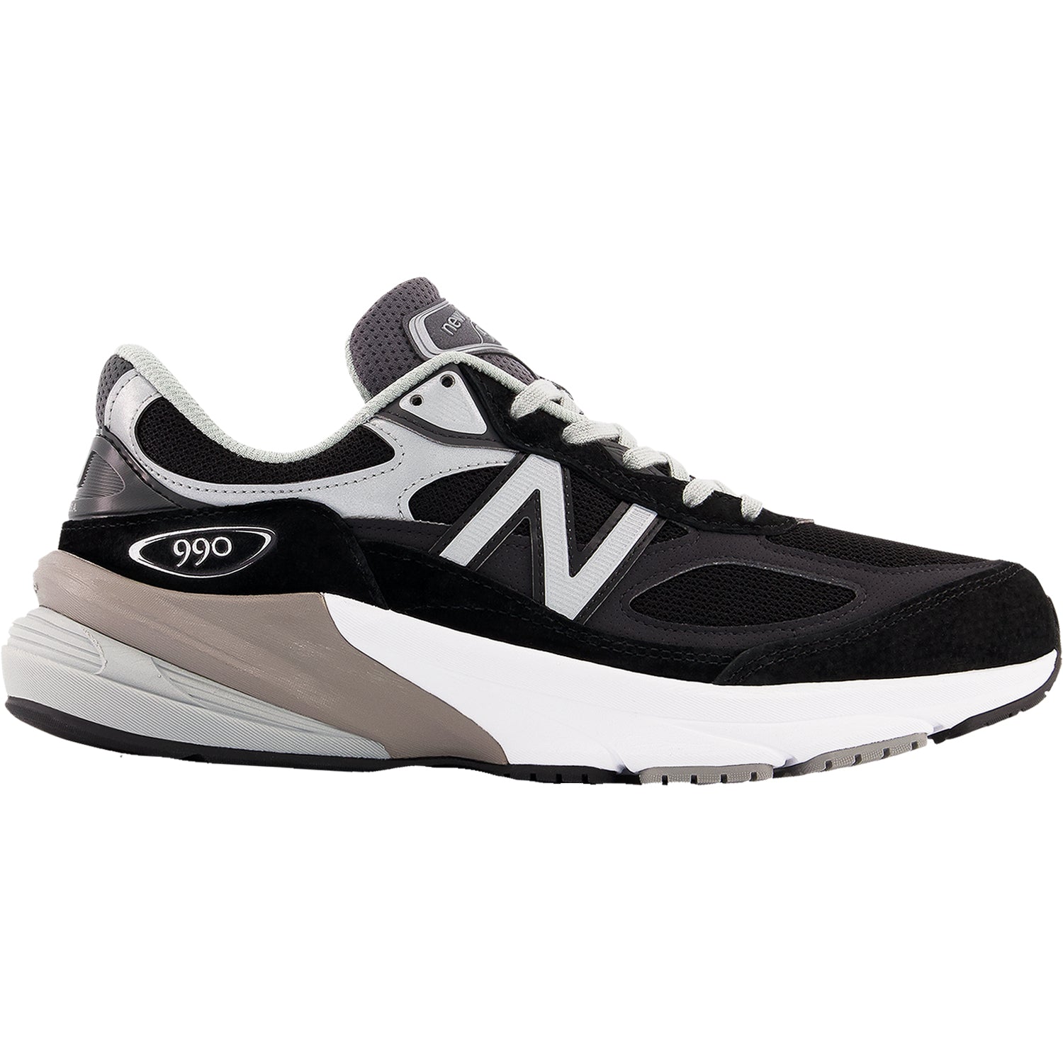Womens New balance Women's New Balance W990BK6 Black/White Suede/Mesh Black Suede/Mesh