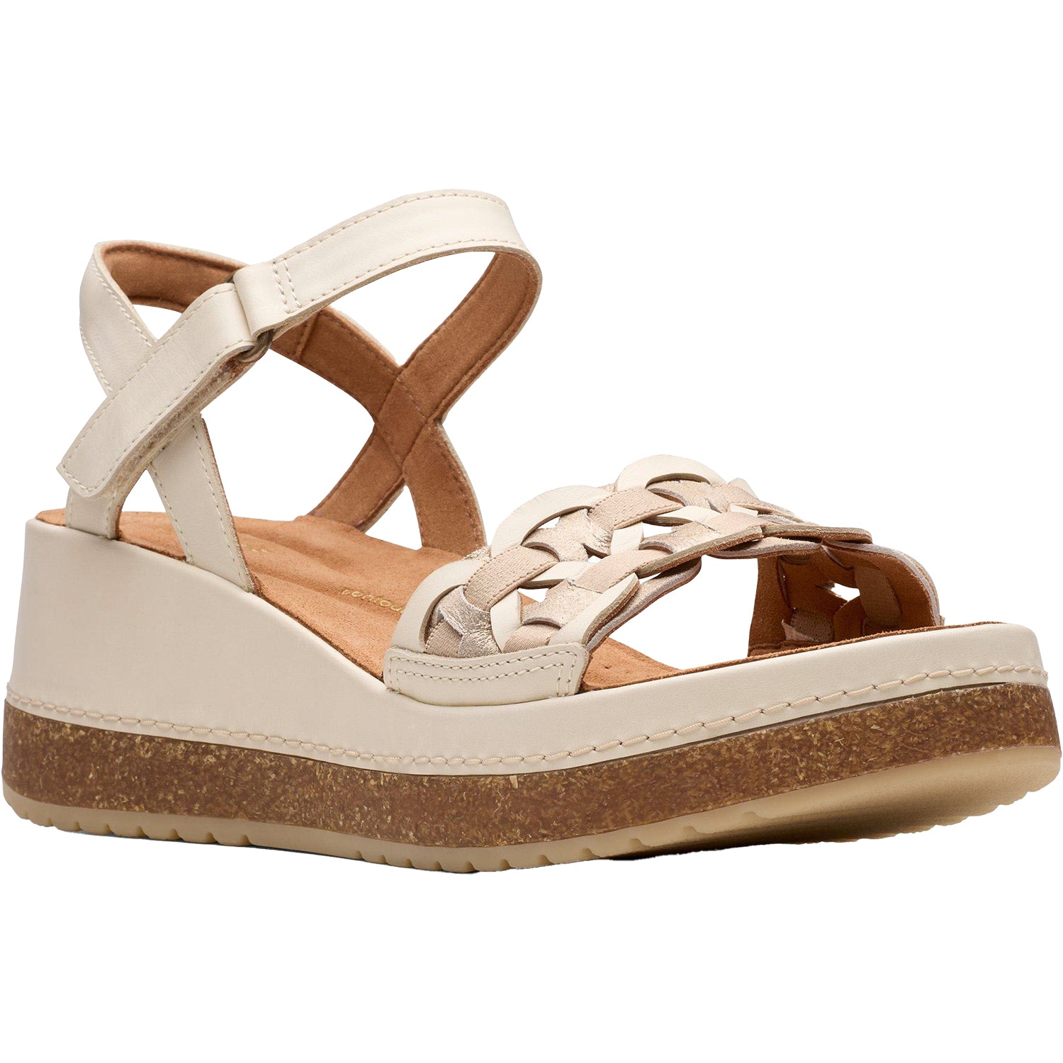 Womens Clarks Women's Clarks Kassanda Bar Cream Multi Leather Cream Multi Leather