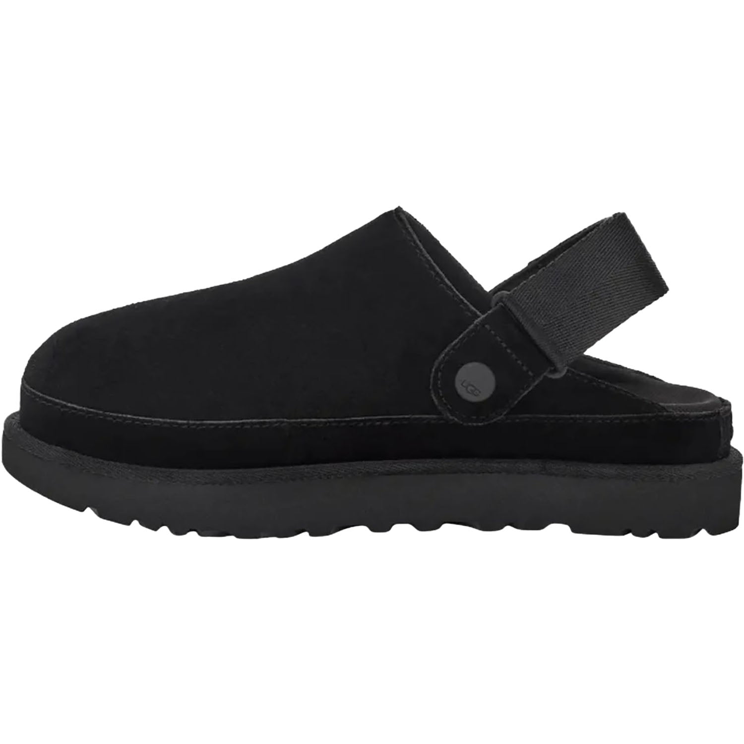 Womens Ugg Women's UGG Goldenstar Clog Black Suede Black Suede