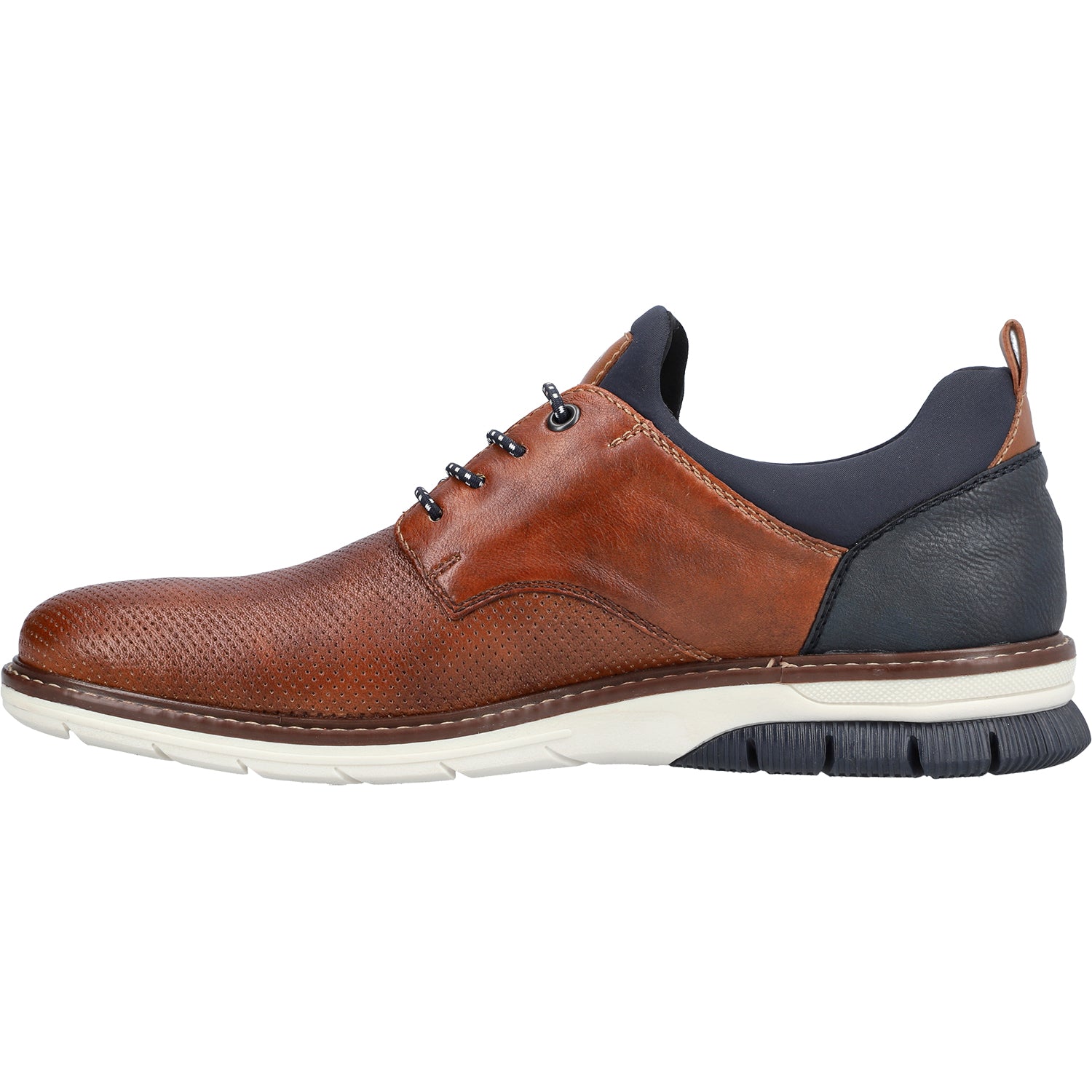 Mens Rieker Men's Rieker 14450-22 Nuss/Lake/Navy Leather Nuss/Lake/Navy Leather