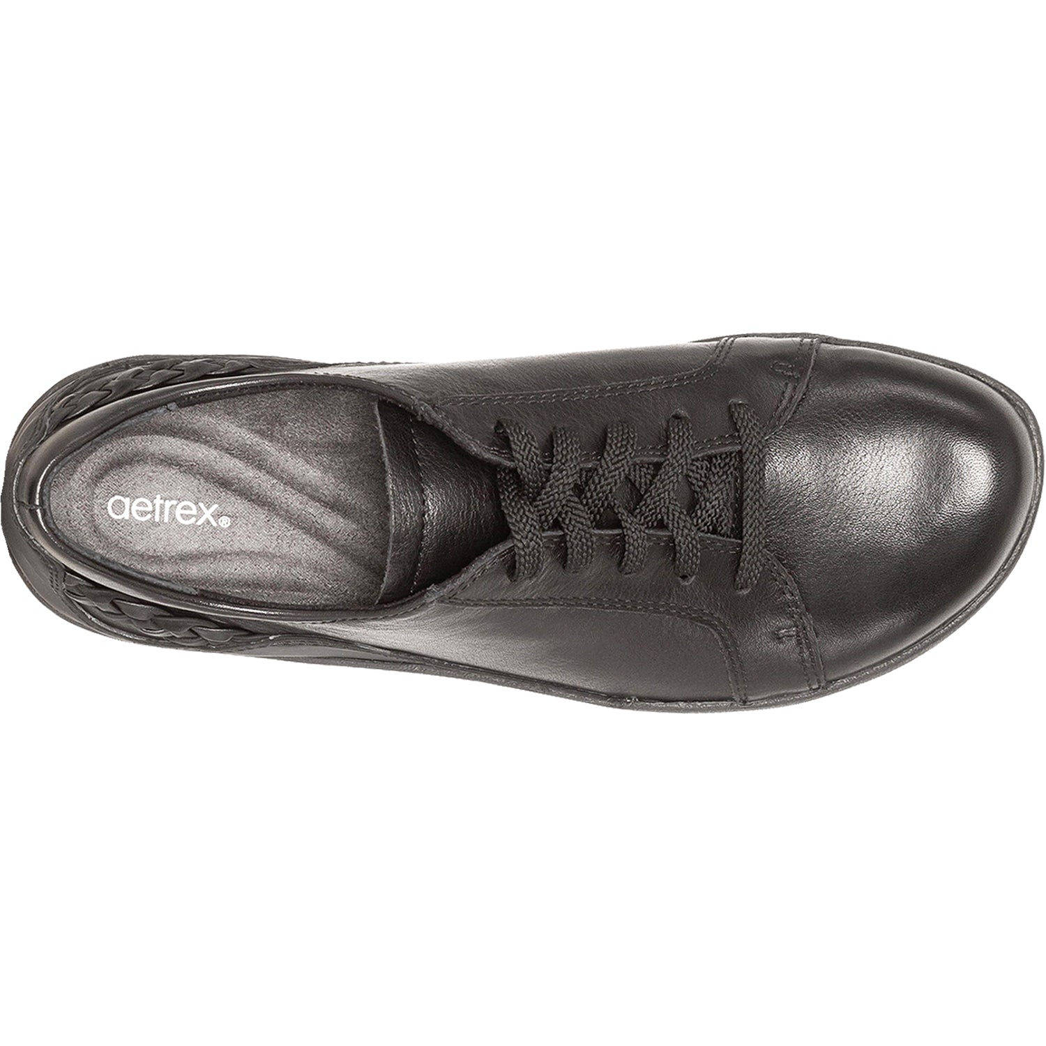 Womens Aetrex Women's Aetrex Dana Black Leather Black Leather