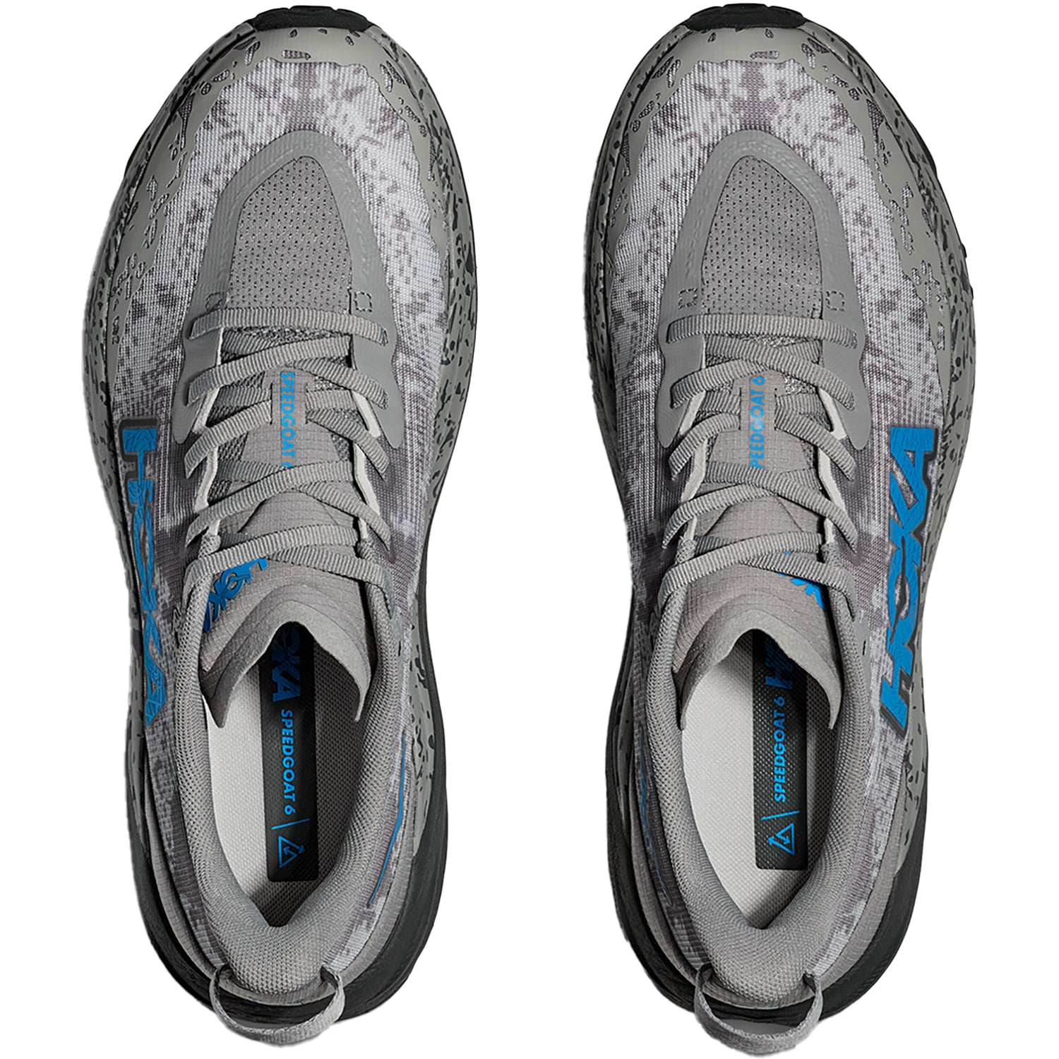 Mens Hoka one one Men's Hoka Speedgoat 6 Galactic Grey/Hoka Blue Synthetic Galactic Grey/Hoka Blue Synthetic