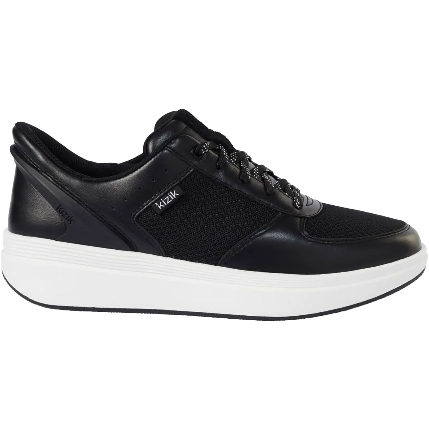 Womens Kizik Women's Kizik Brisbane Black Leather Black Leather