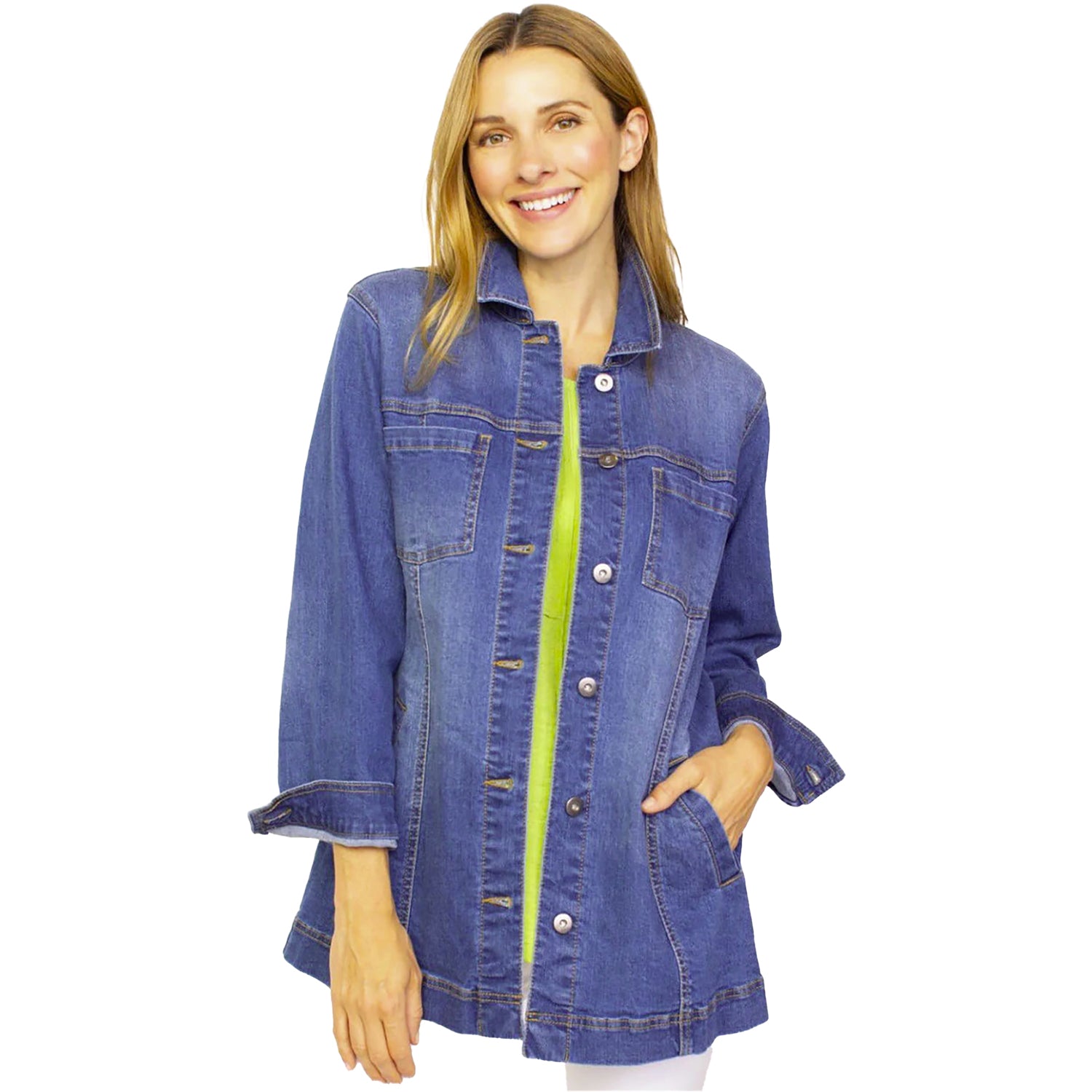 Womens Habitat Women's Habitat Stretch Denim Boyfriend Jacket Denim Denim