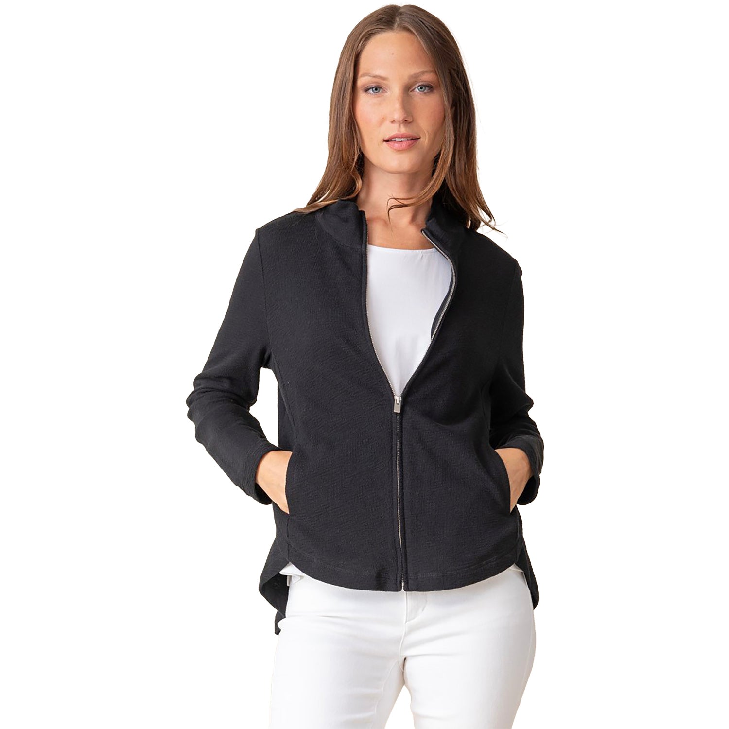 Womens Habitat Women's Habitat Weekend Terry Sld Chill Jacket  Black Black