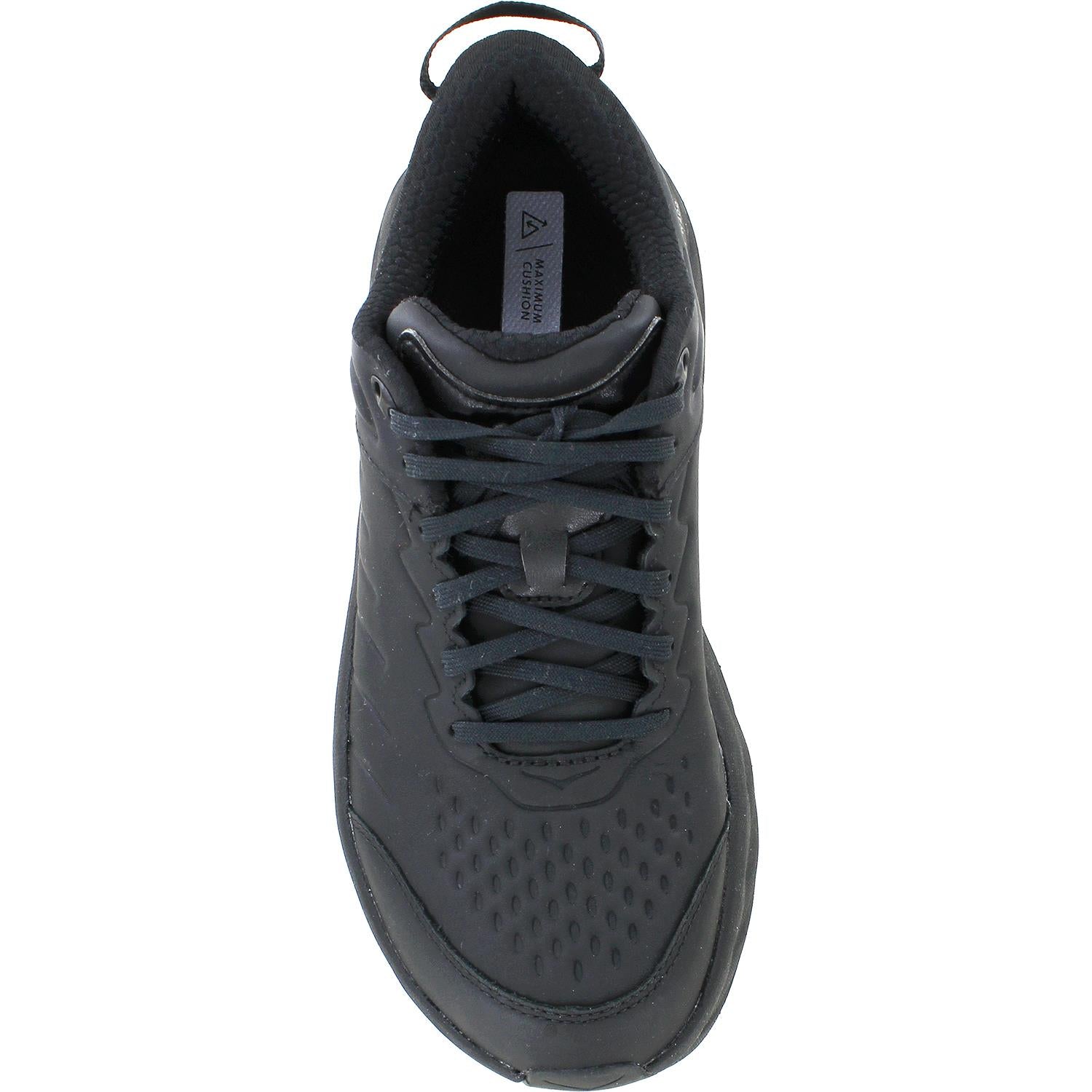 Mens Hoka one one Men's Hoka Bondi SR Black Leather Black Leather