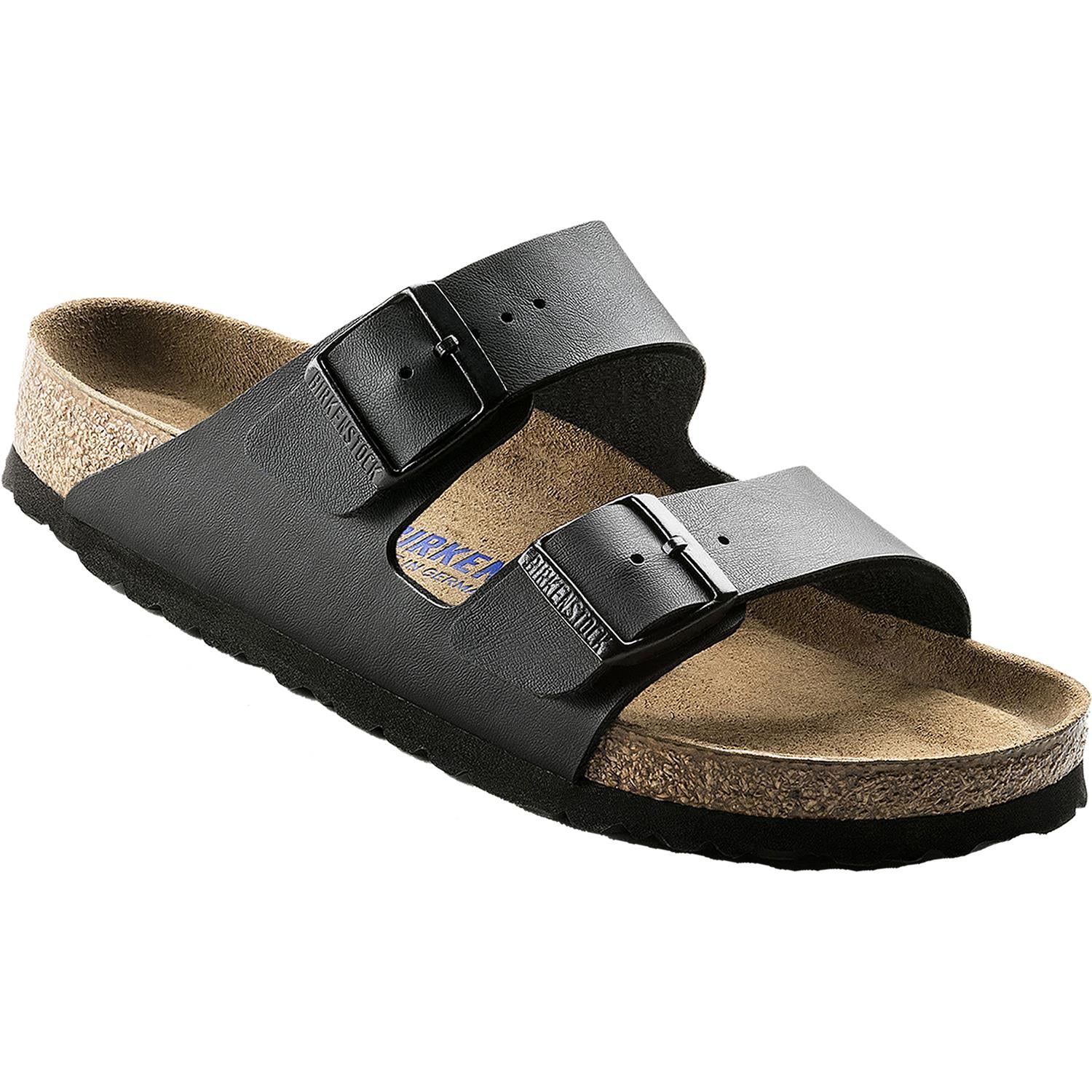 Unisex Birkenstock Unisex Birkenstock Arizona Soft Footbed Black Birko-Flor Black Birko-Flor