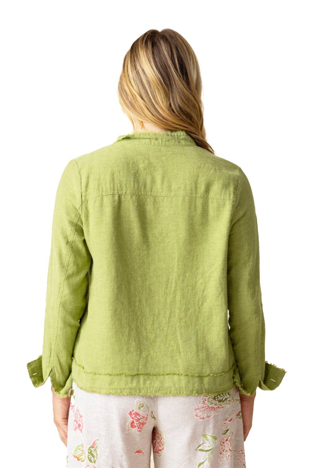 Womens Habitat Women's Habitat Linen Solid Summer Breeze Jkt Leaf Leaf