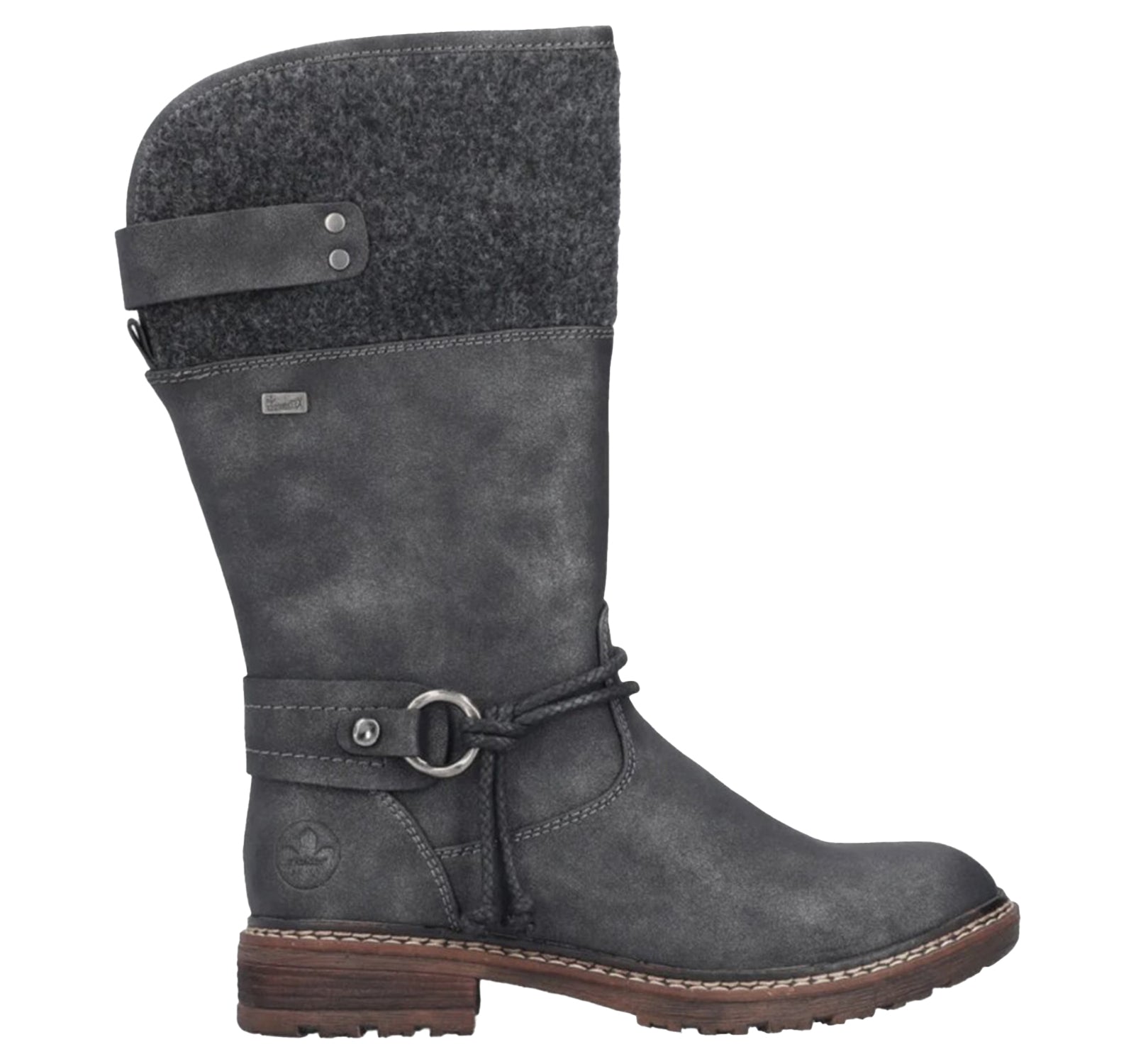 Womens Rieker Women's Rieker 94774-45 Dominika 74 Graphite/Anthrazit Synthetic Graphite/Anthrazit Synthetic