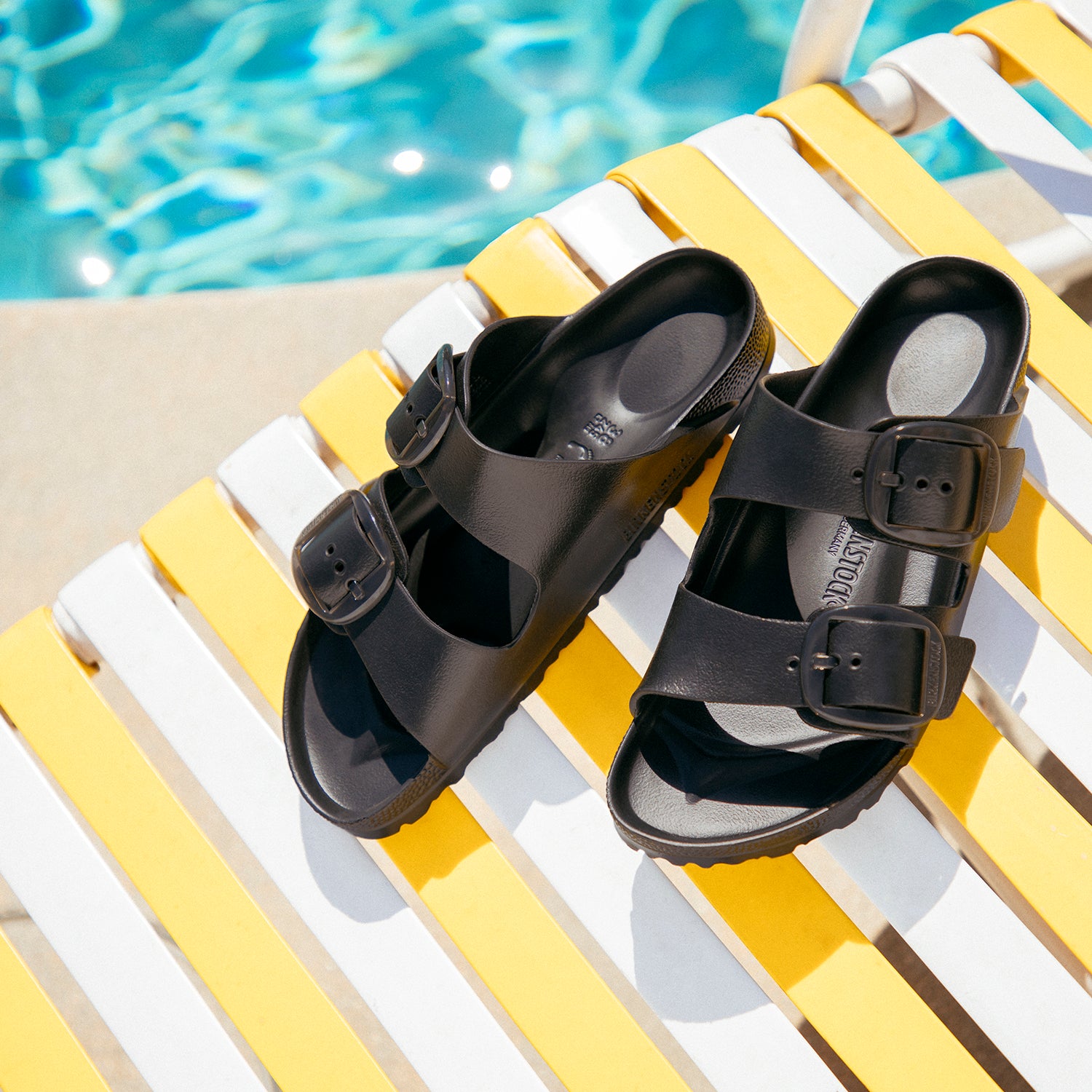 Womens Birkenstock Women's Birkenstock Eva Arizona Big Buckle Black Black