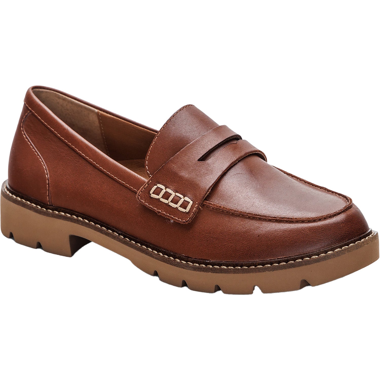 Womens Aetrex Women's Aetrex Collette Cognac Leather Cognac