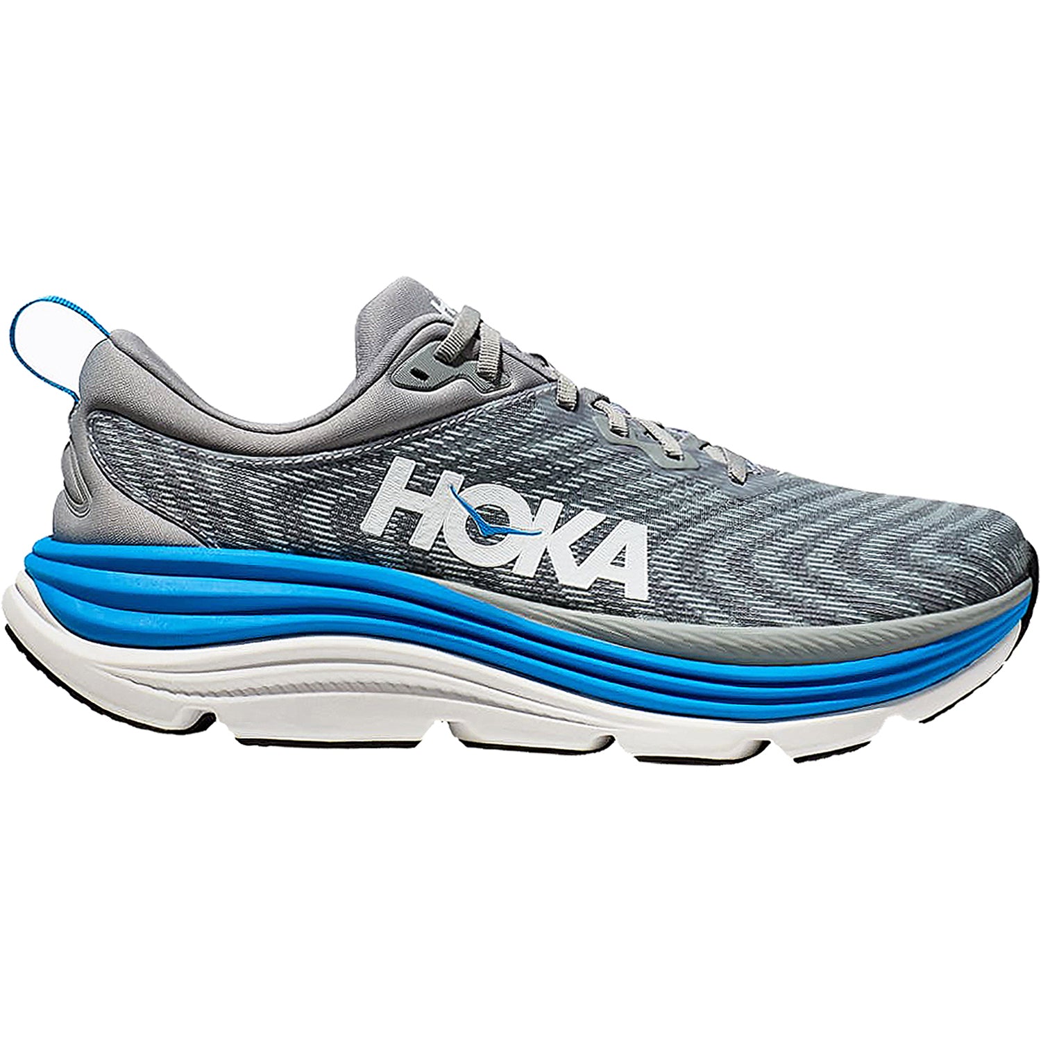 Mens Hoka one one Men's Hoka Gaviota 5 Limestone/Diva Blue Mesh Limestone/Diva Blue Mesh