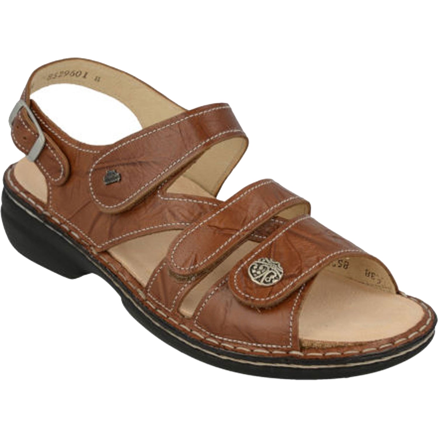 Womens Finn comfort Women's Finn Comfort Gomera Soft Cognac Plisseelight Leather Cognac Plisseelight Leather